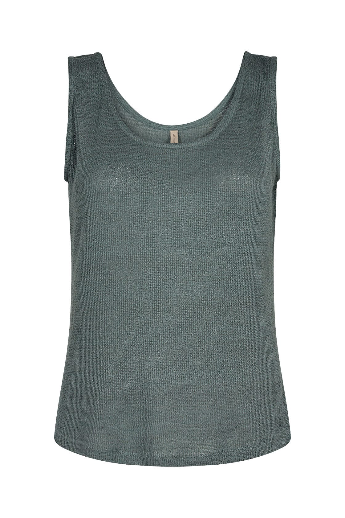 Soya Concept Delia Knitted Vest Top - Shadow Green