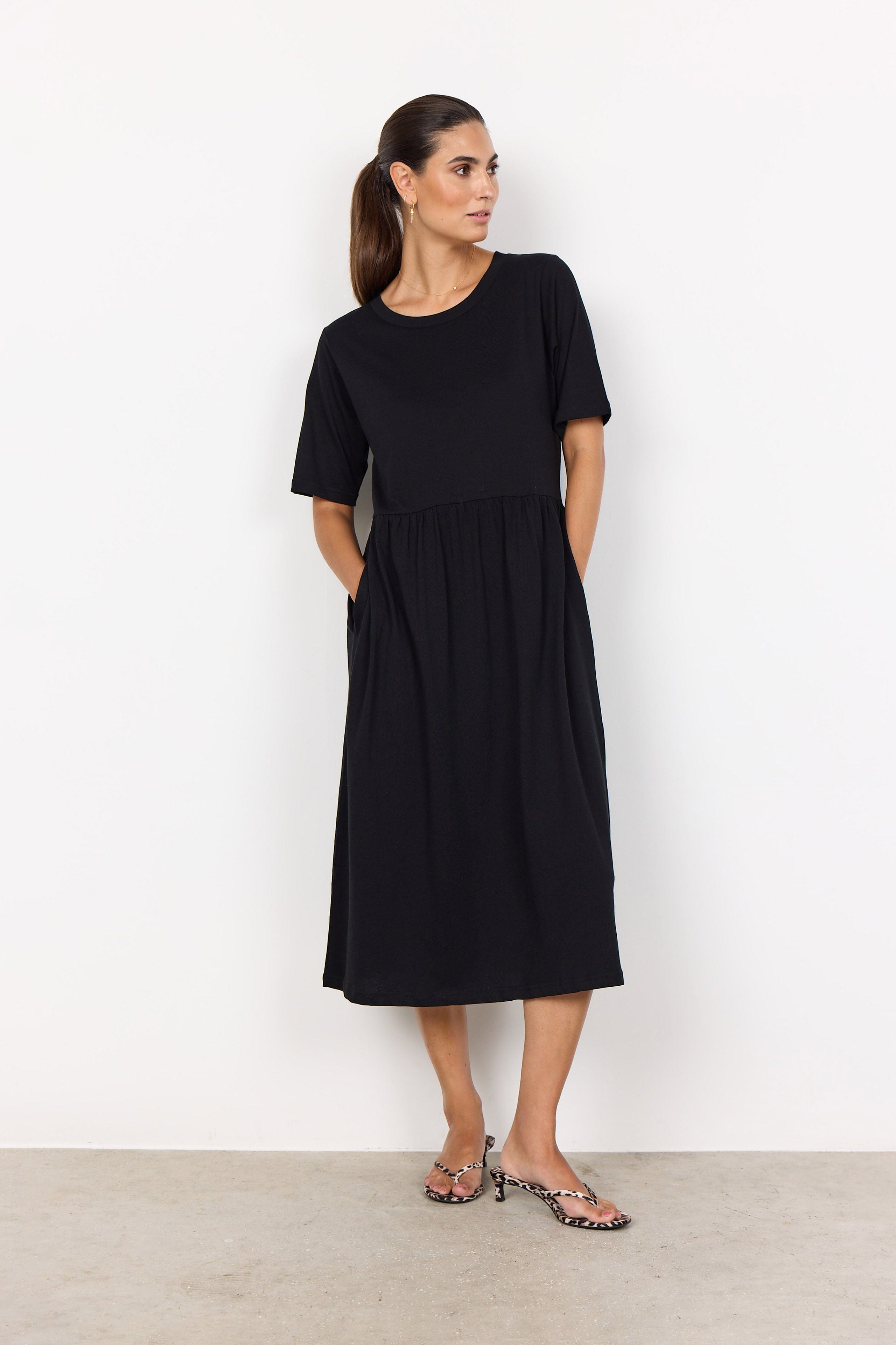 Soya Concept Derby Cotton Dress -Black