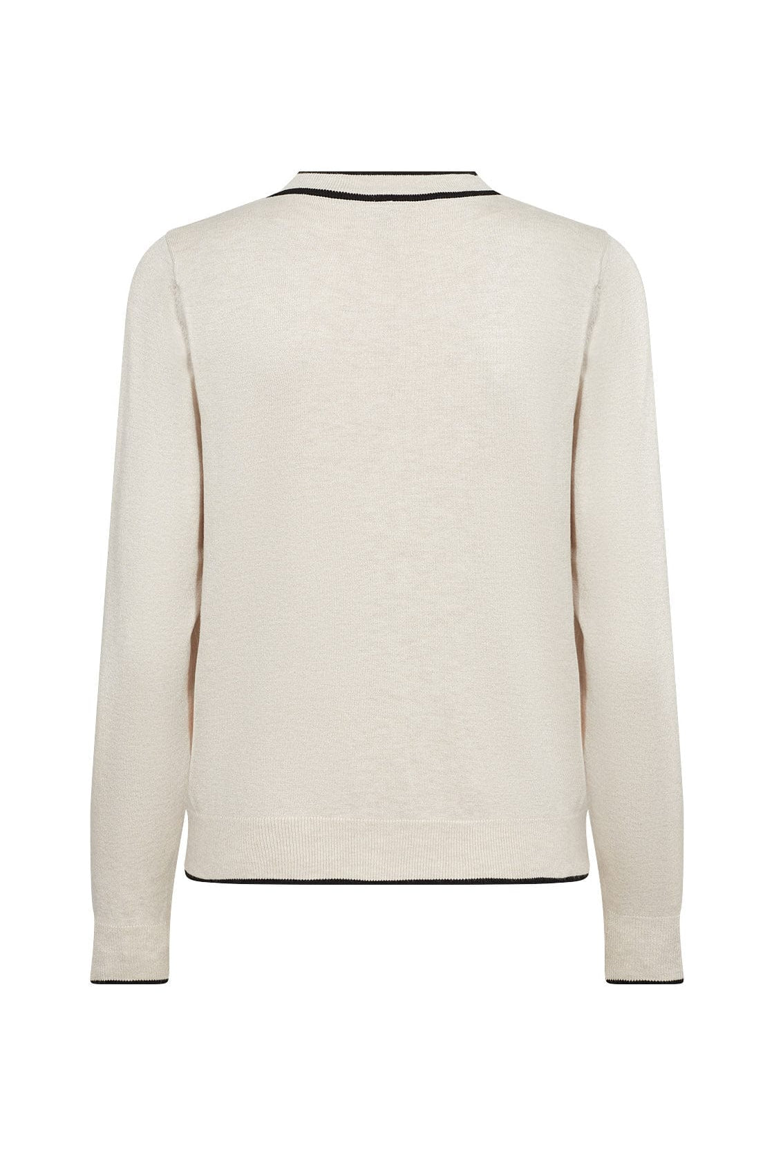 Soya Concept Dollie Black Trim Cardigan - Cream Melange Combi