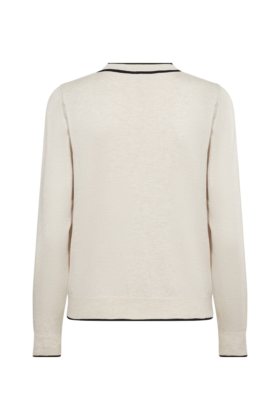 Soya Concept Dollie Black Trim Cardigan - Cream Melange Combi