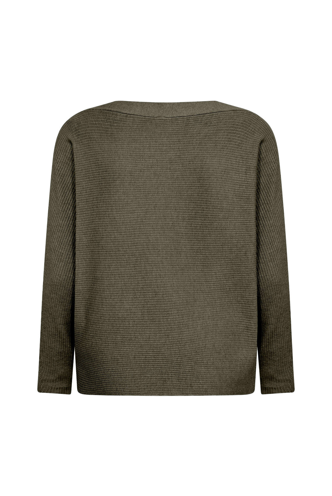 Soya Concept Dollie Knitted Rib Jumper - Grape Leaf Melange