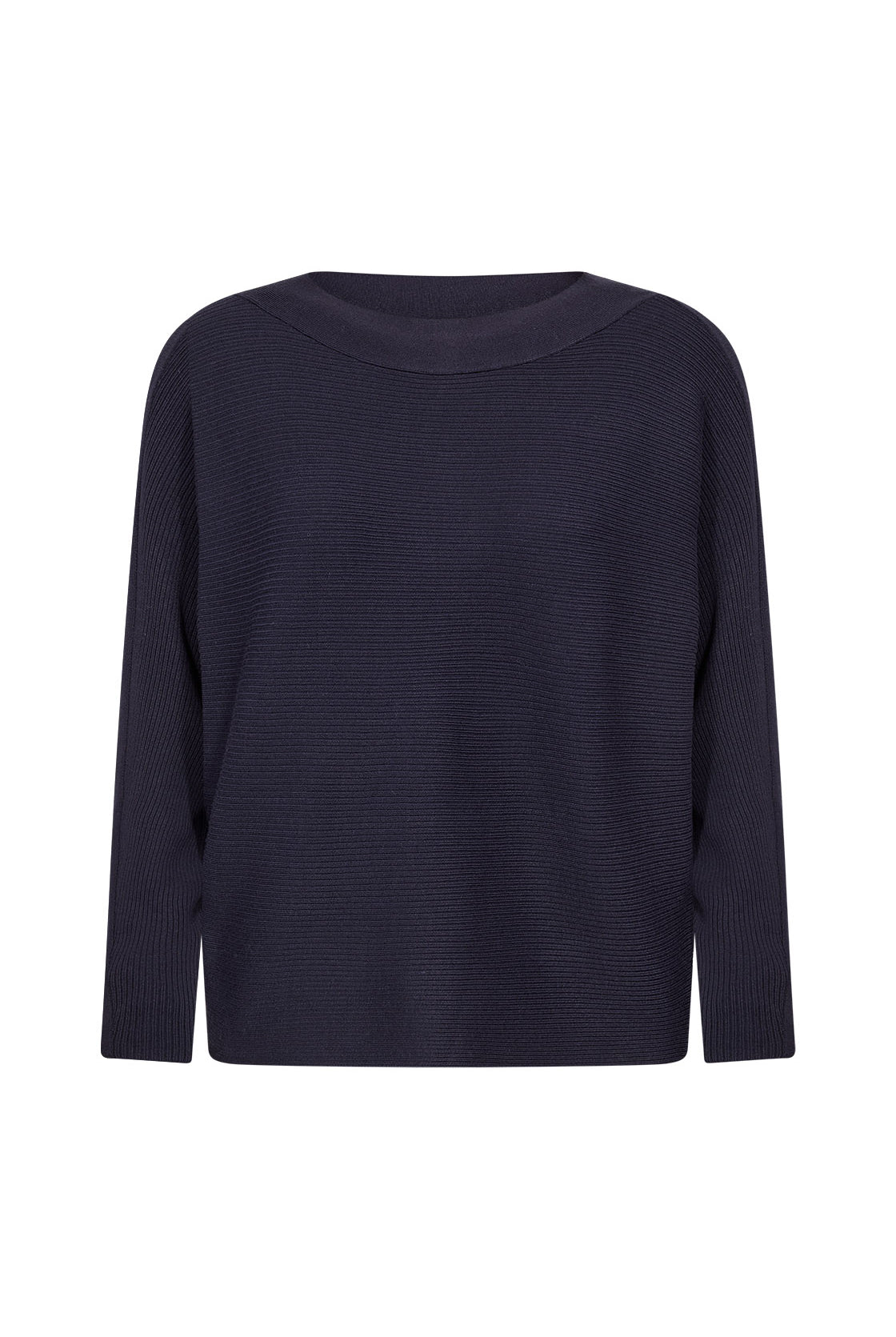 Soya Concept Dollie Knitted Rib Jumper - Navy