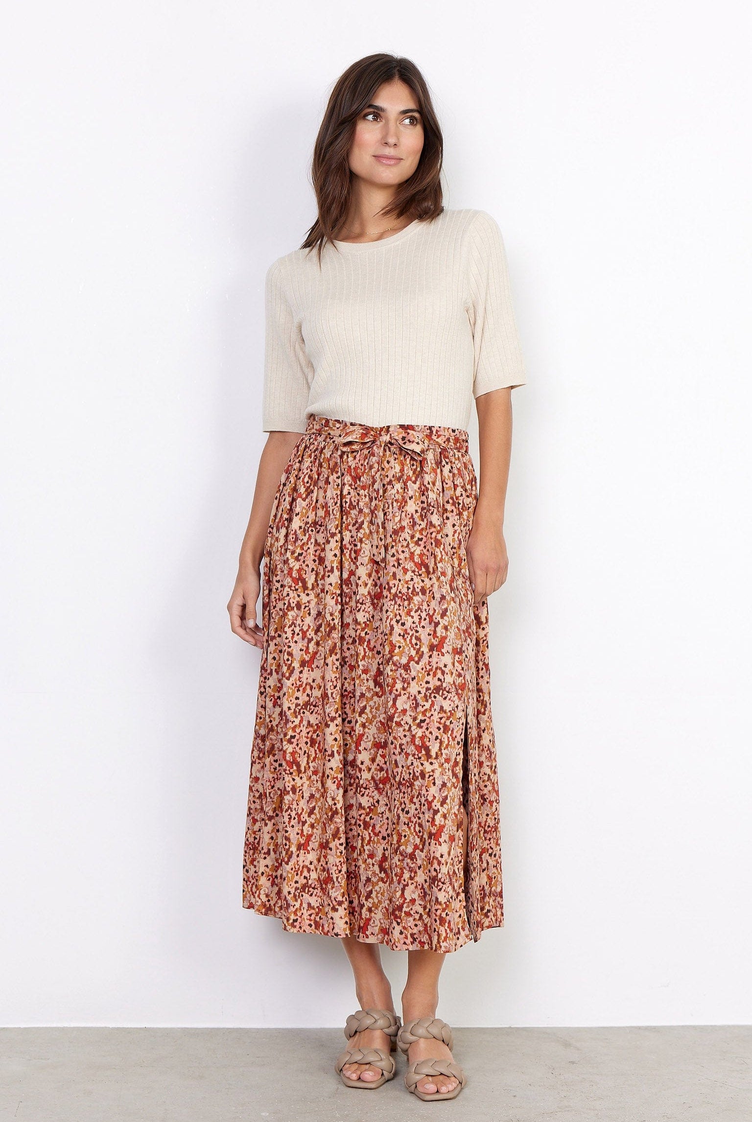 Soya Concept Dollie Knitted Top - Cream Melange