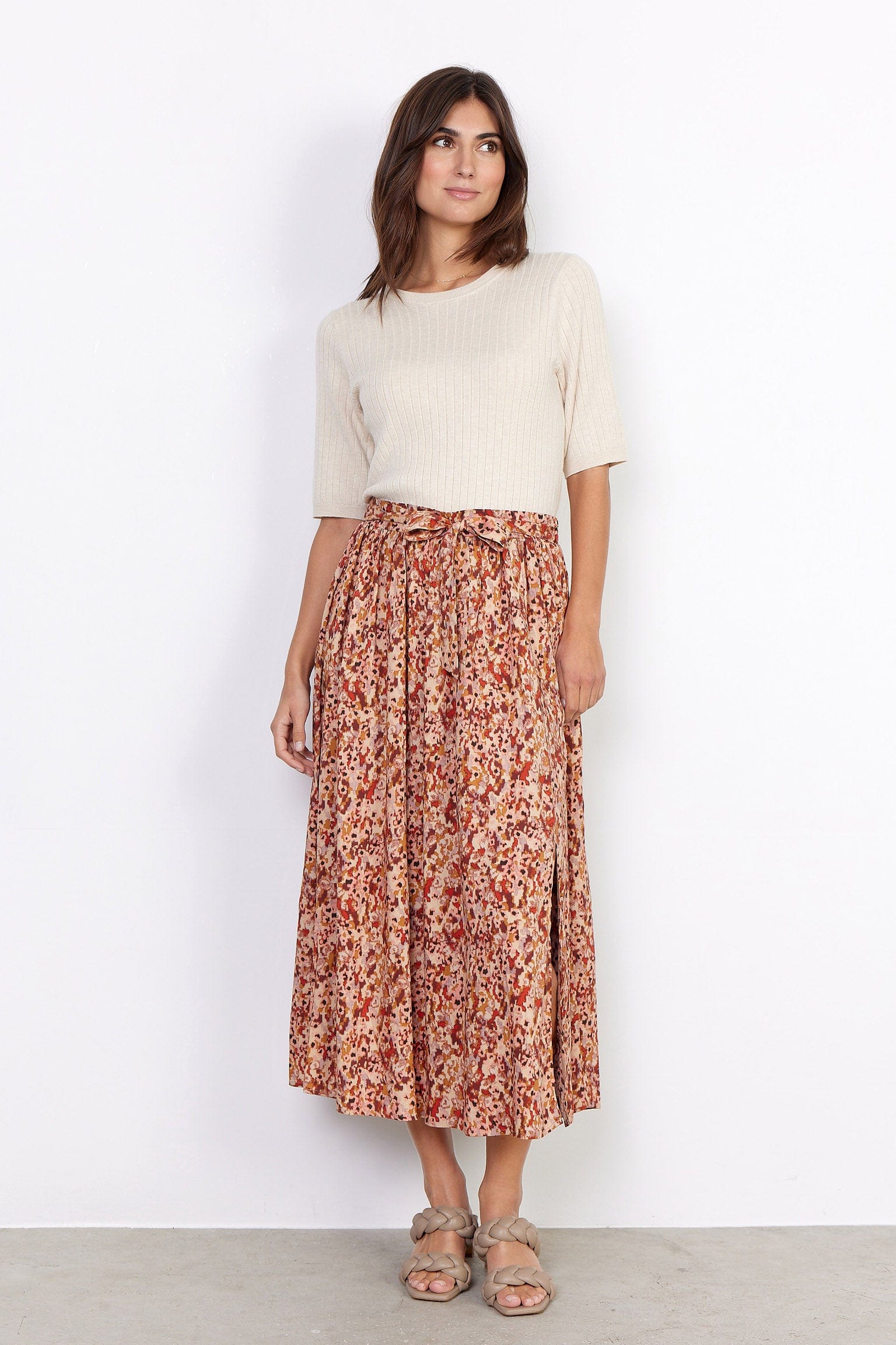 Soya Concept Dollie Knitted Top - Cream Melange