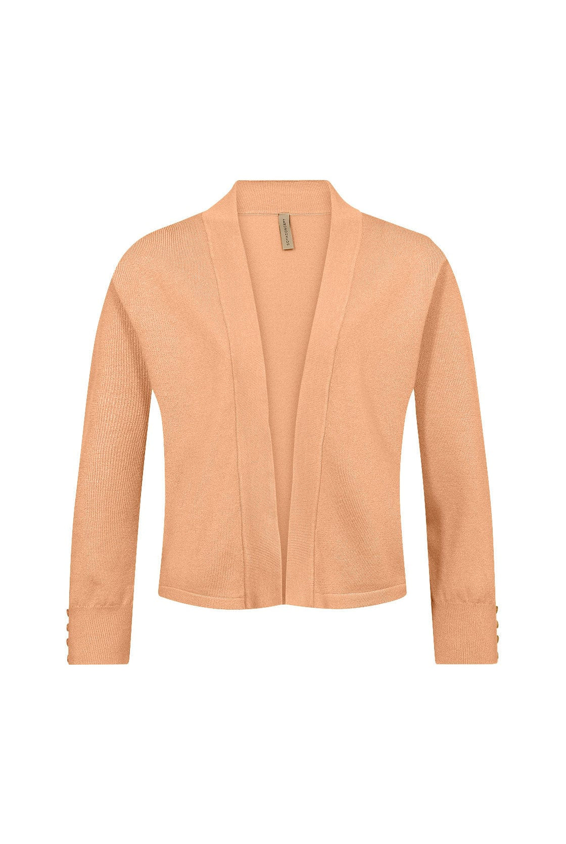 Soya Concept Dollie Open-Front Cardigan - Papaya