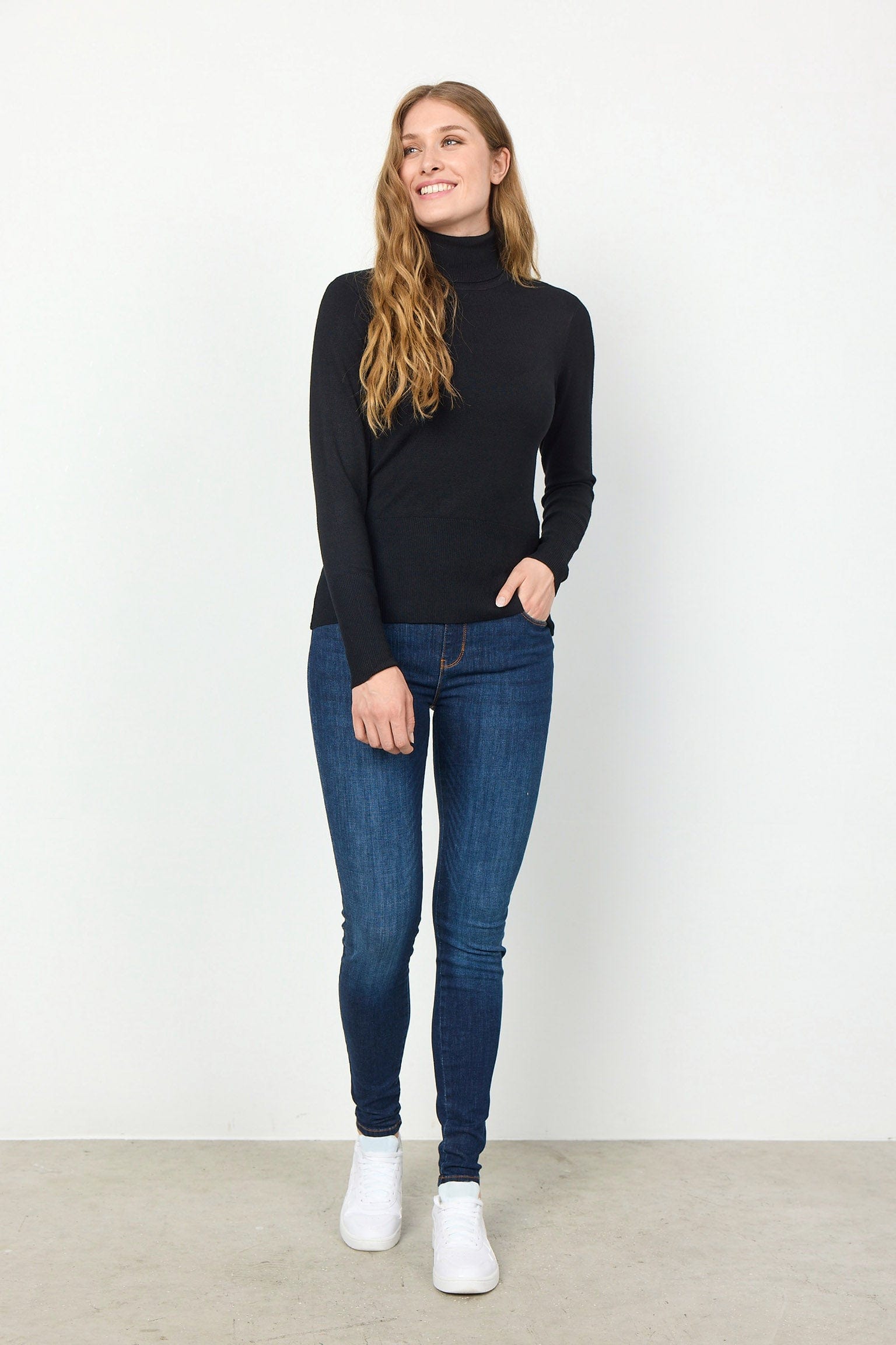 Soya Concept Dollie Roll Neck Jumper - Black