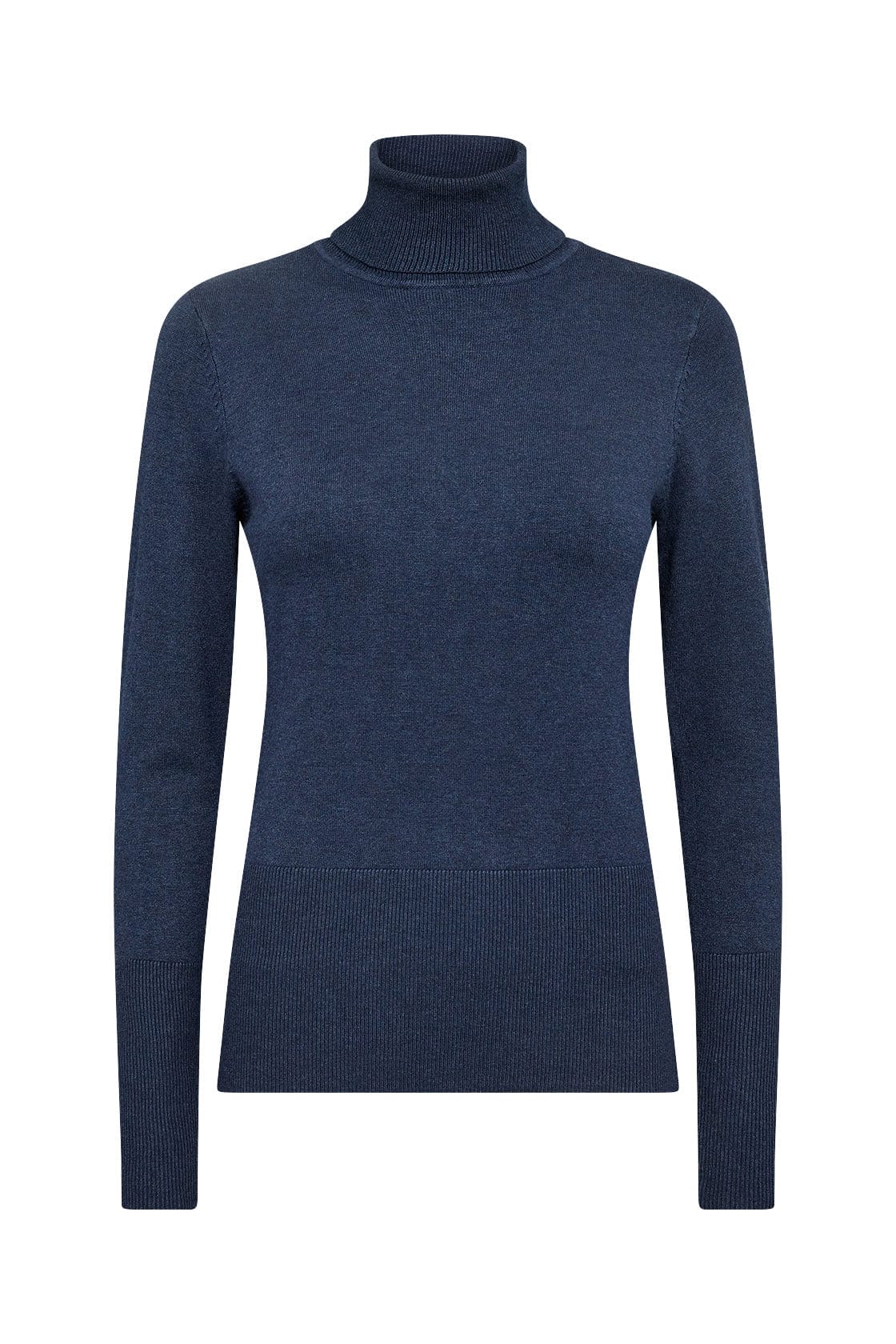 Soya Concept Dollie Roll Neck Jumper - Blue Iris Melange