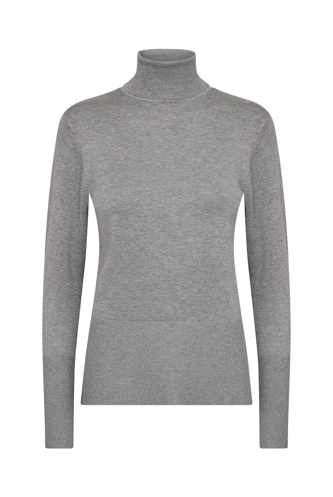 Soya Concept Dollie Roll Neck Jumper - Mid Grey Melange