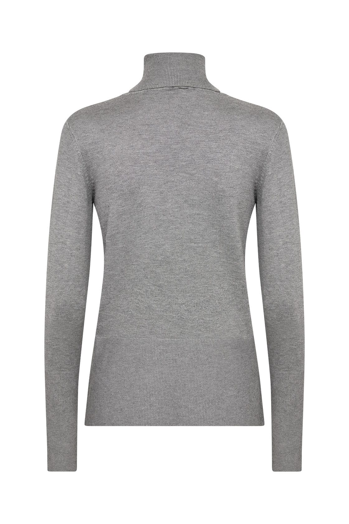 Soya Concept Dollie Roll Neck Jumper - Mid Grey Melange