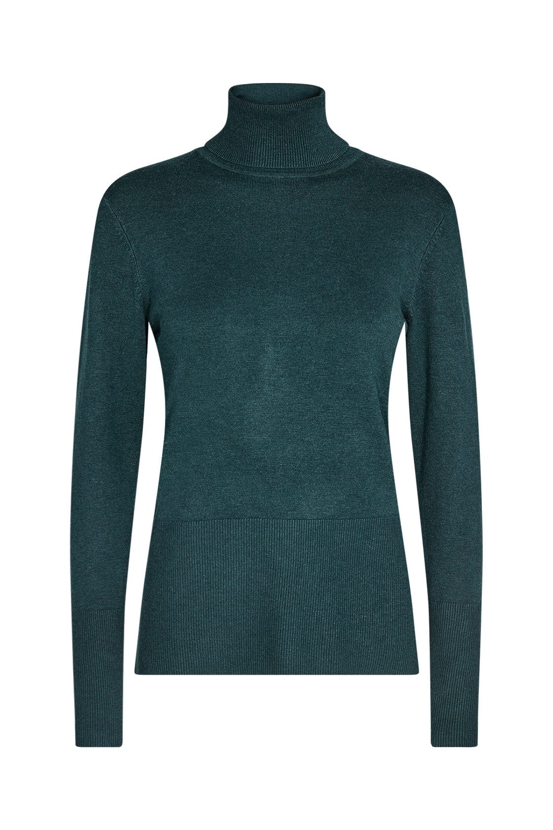 Soya Concept Dollie Roll Neck Jumper - Shady Green Melange