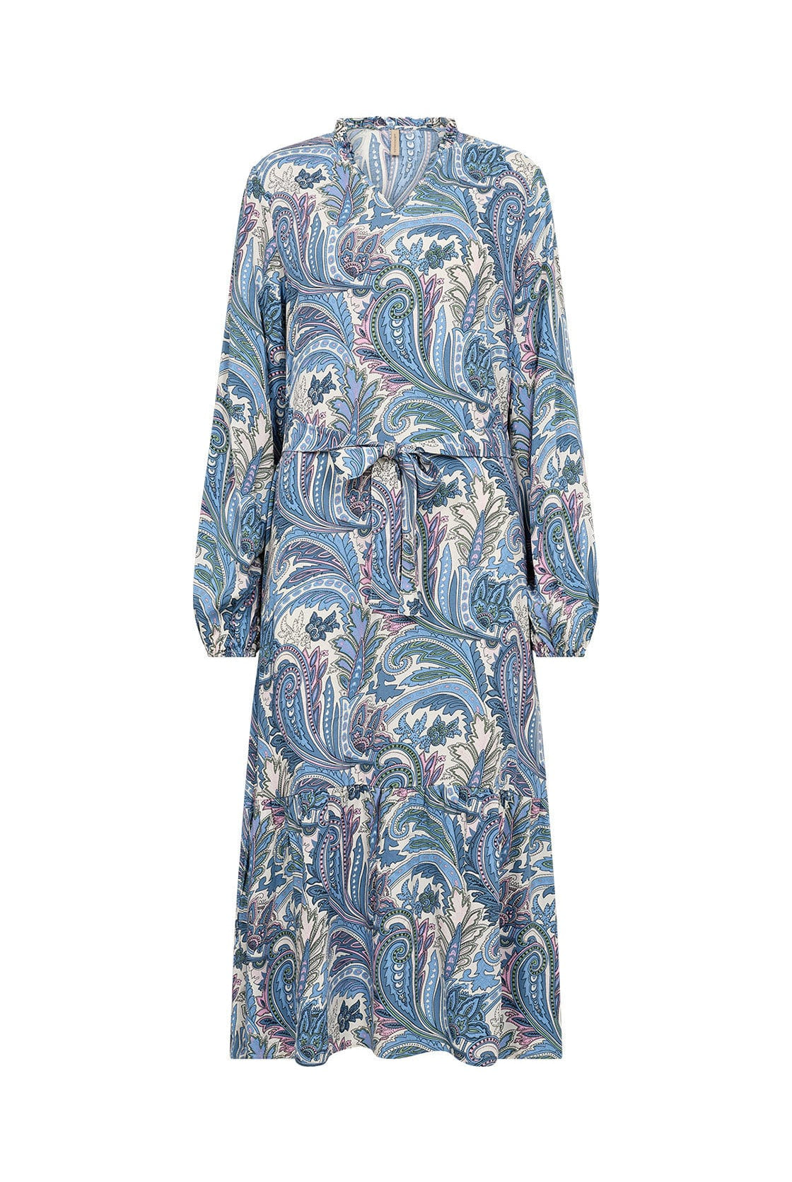 Soya Concept Donia Paisley Printed Maxi Dress - Crystal Blue Combi