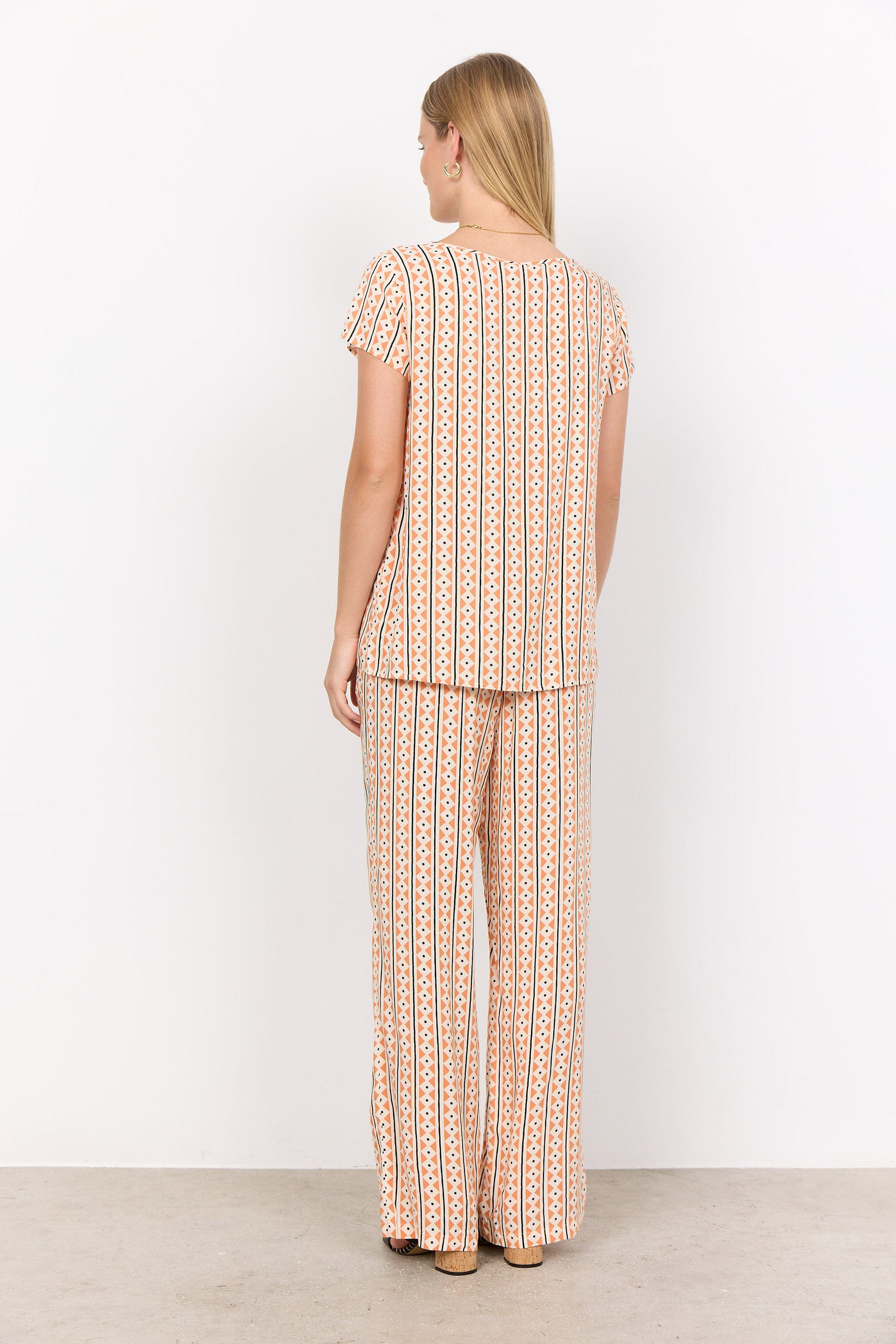 Soya Concept Elsia Printed Top - Papaya Combi