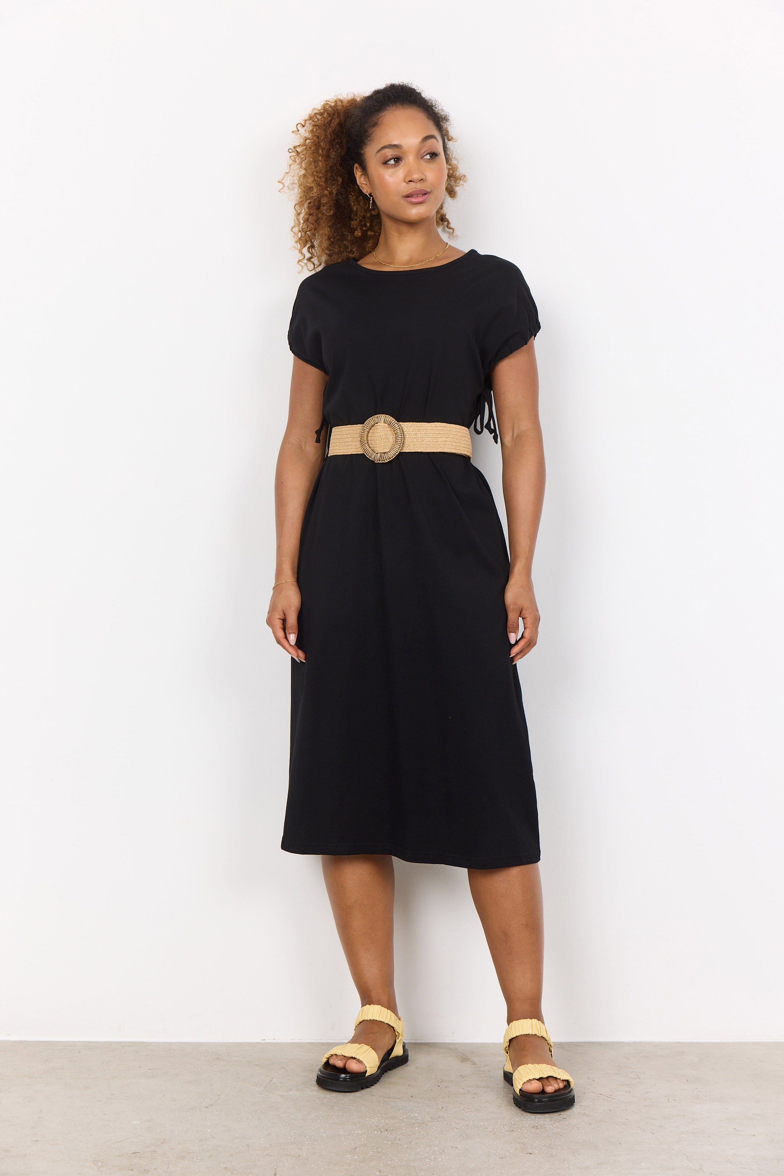 Soya Concept Elvisa Woven Elasticated Belt - Sand