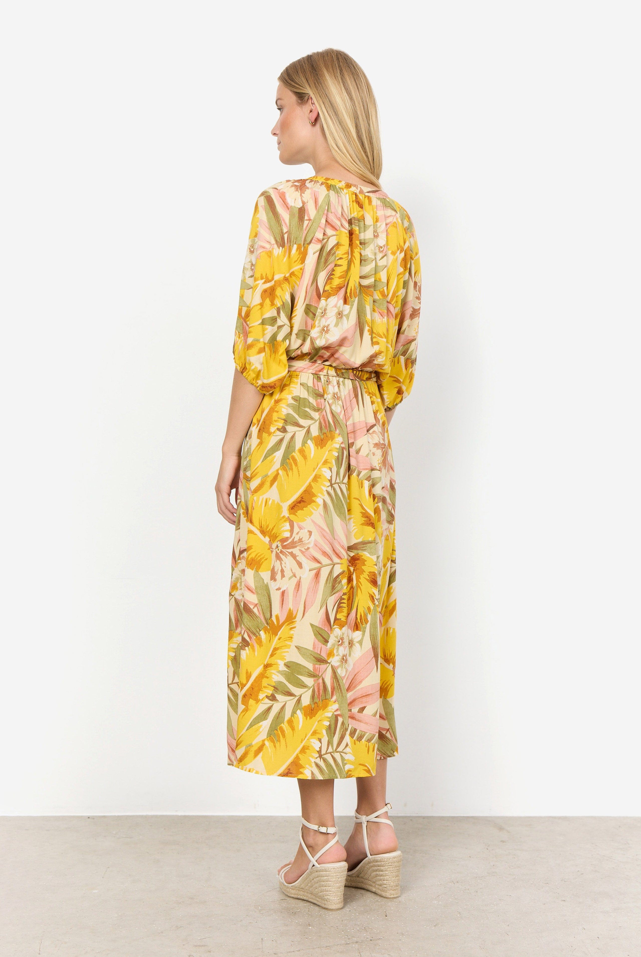 Soya Concept Elyse Dress - Golden Yellow Combi