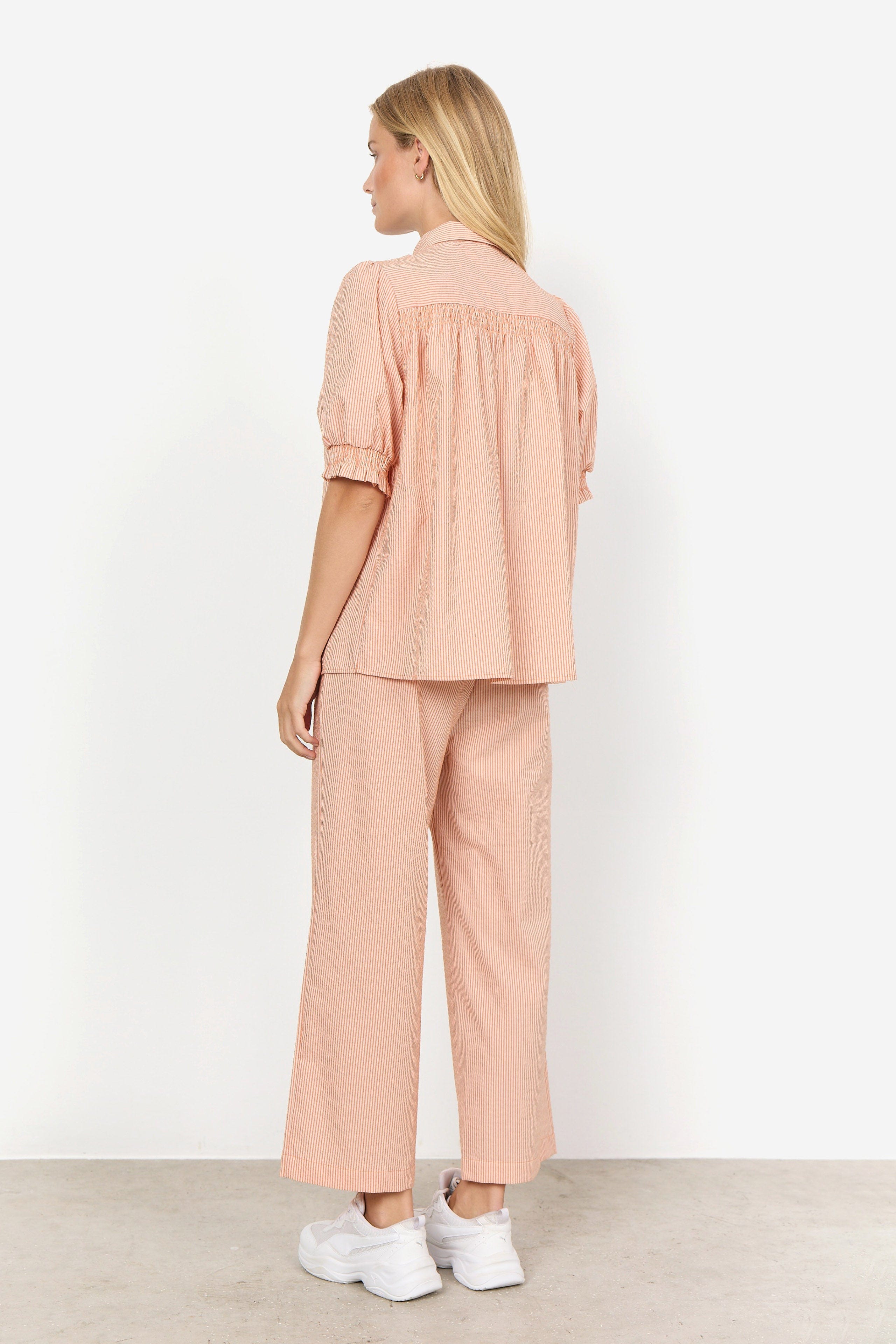 Soya Concept Emmelin Stripe Shirt - Papaya Combi