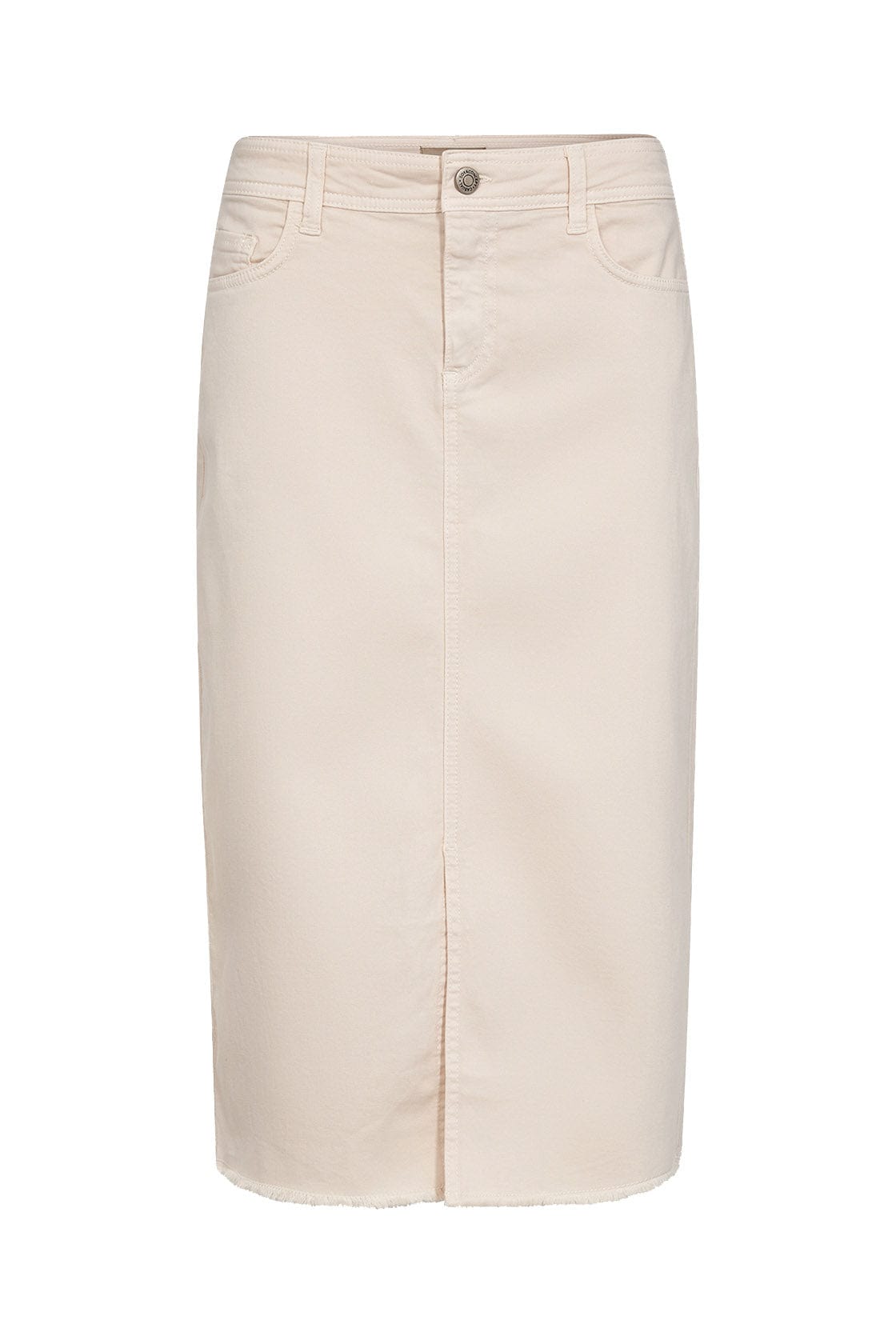 Soya Concept Erna Denim Midi Skirt - Cream