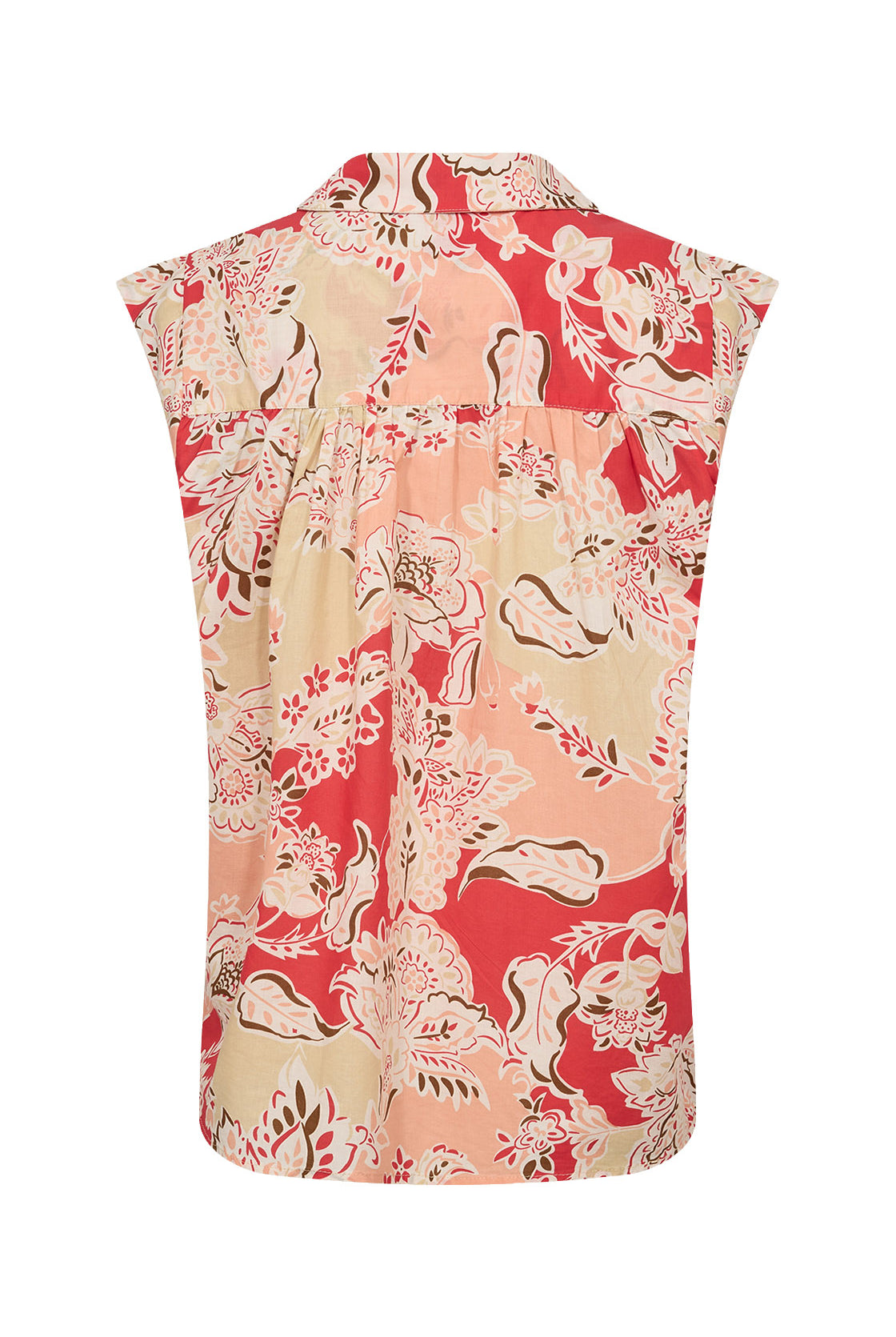 Soya Concept Faldine Sleeveless Blouse - Bittersweet Combi