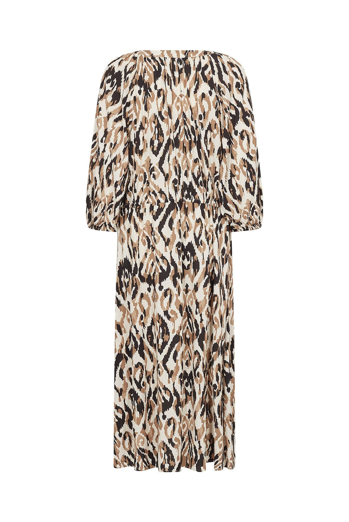 Soya Concept Fang Printed Midi Dress - Desert Brown Combi