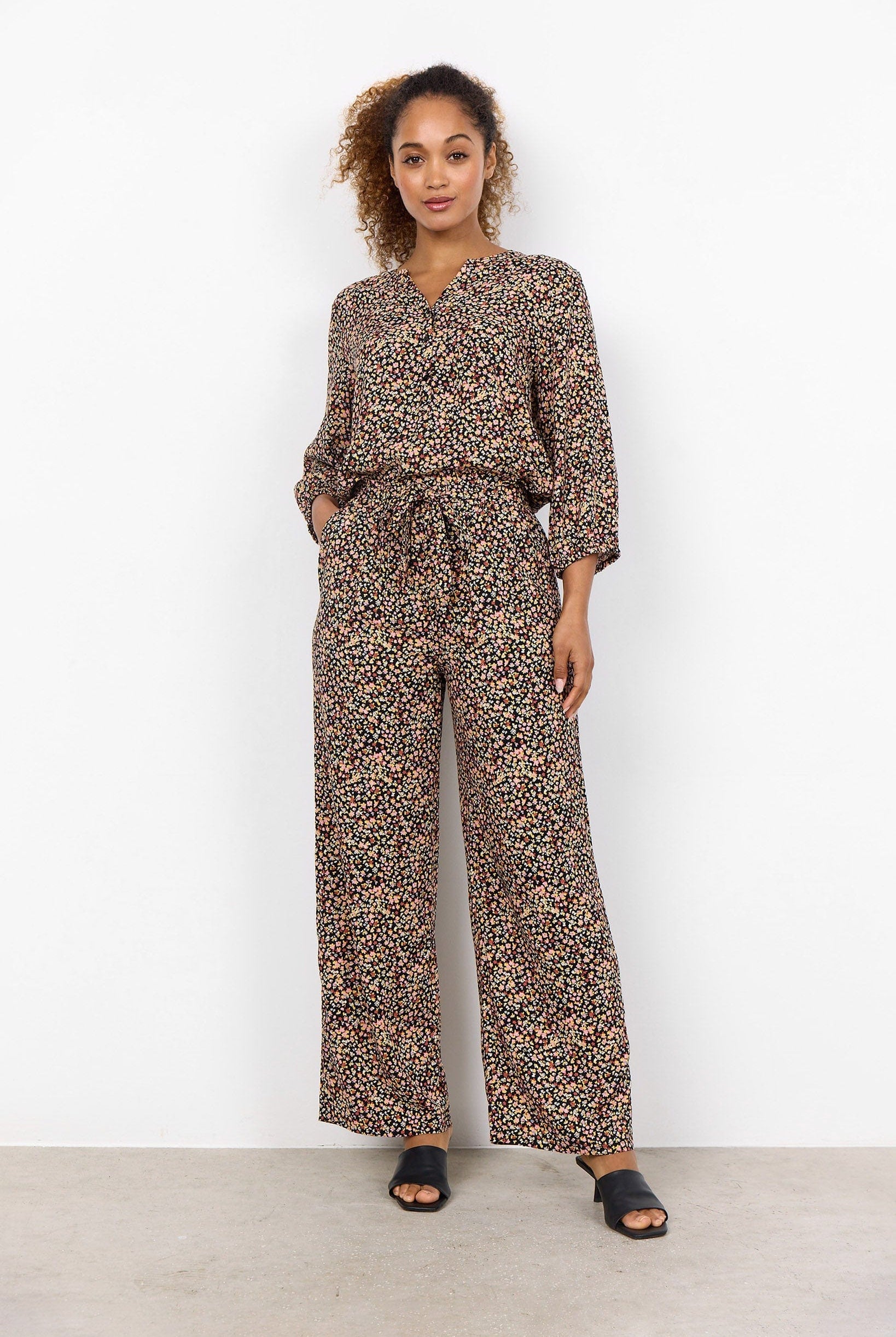 Soya Concept Farah Ditsy Print Blouse - Blush Combi