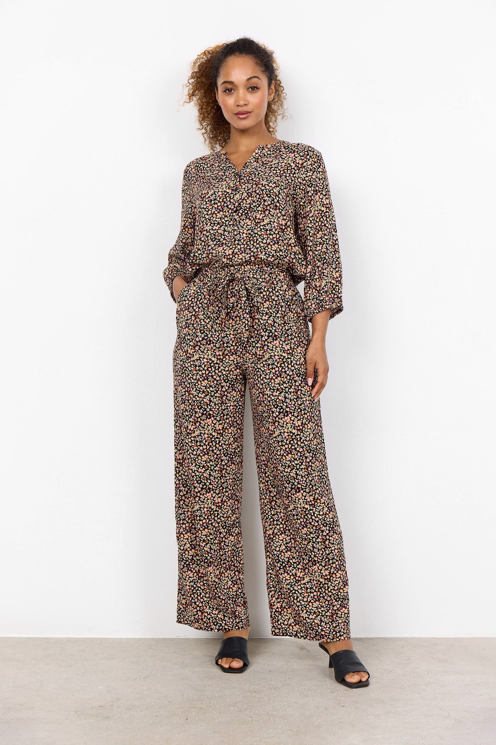 Soya Concept Farah Ditsy Print Blouse - Blush Combi