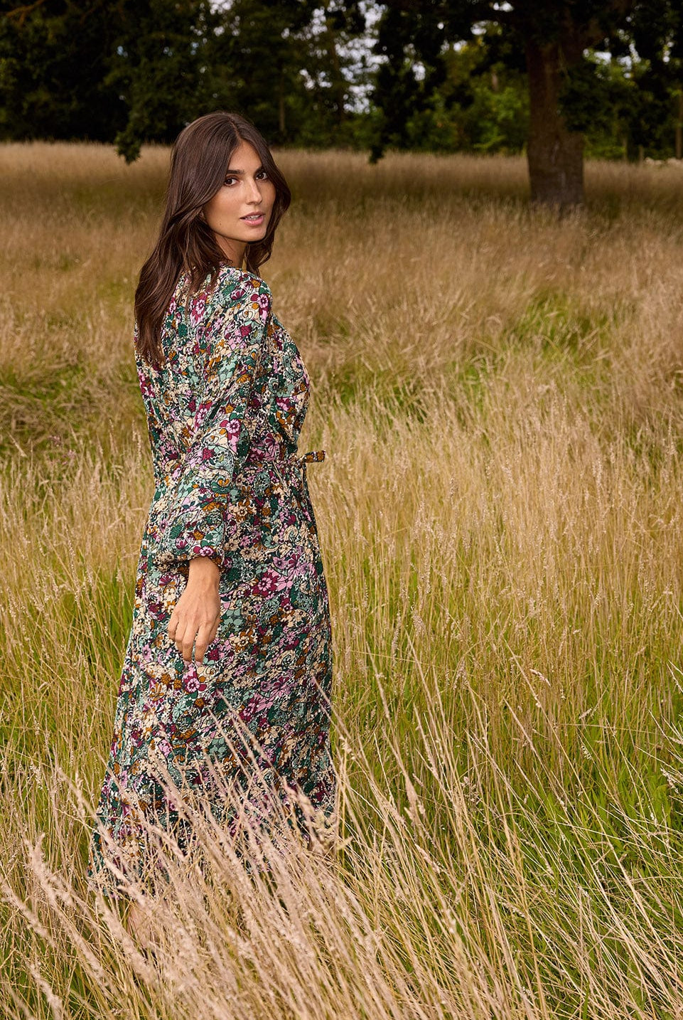 Soya Concept Felicity Dress - Shady Green Combi