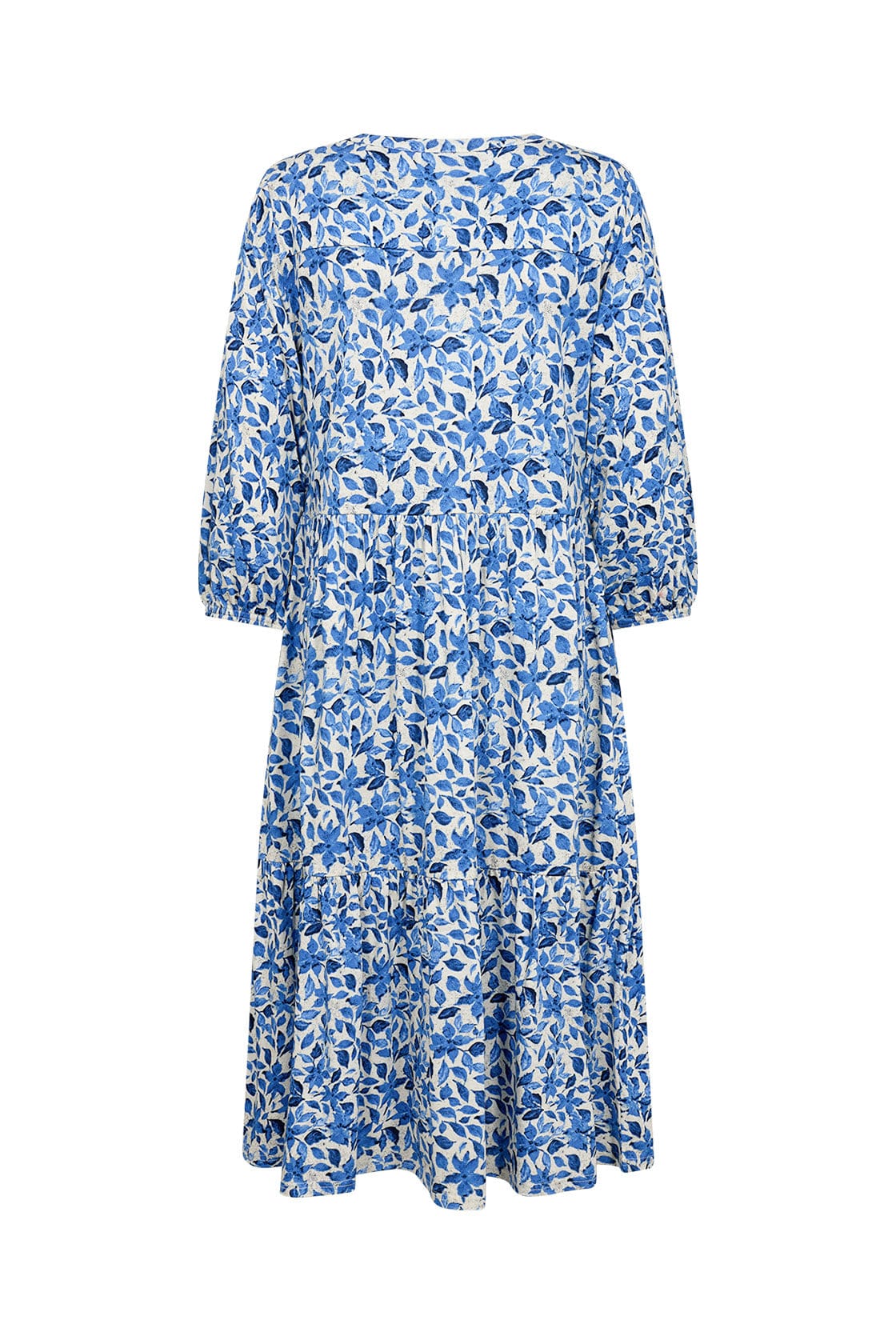 Soya Concept Felicity Floral Printed Midi Dress - Bright Blue Combi