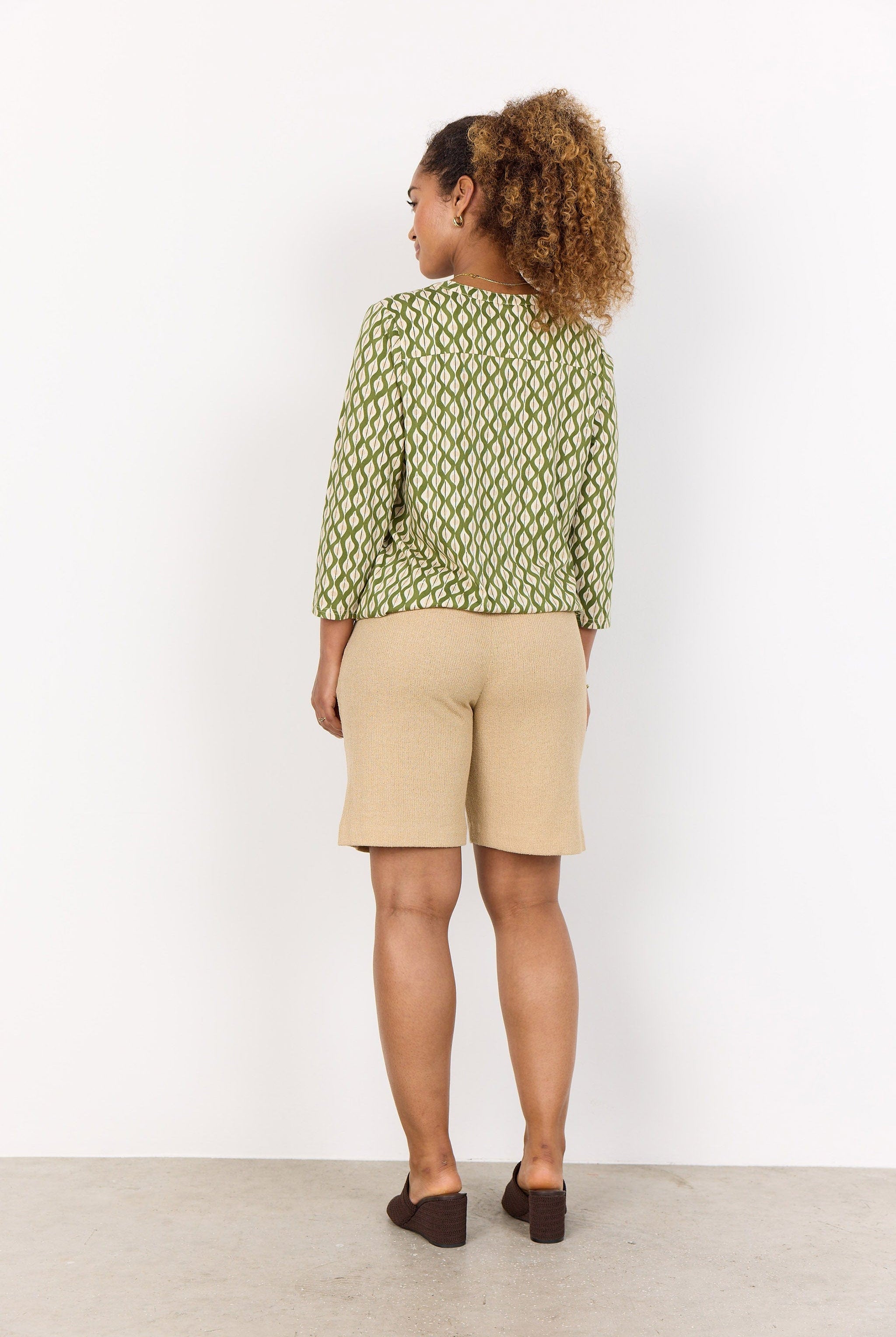 Soya Concept Felicity Printed Jersey Top - Calliste Green Combi