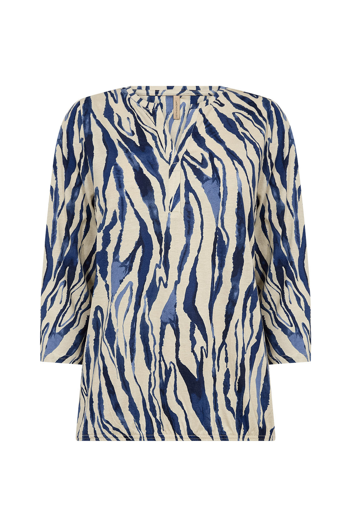 Soya Concept Felicity Printed Jersey Top - Estate Blue Combi