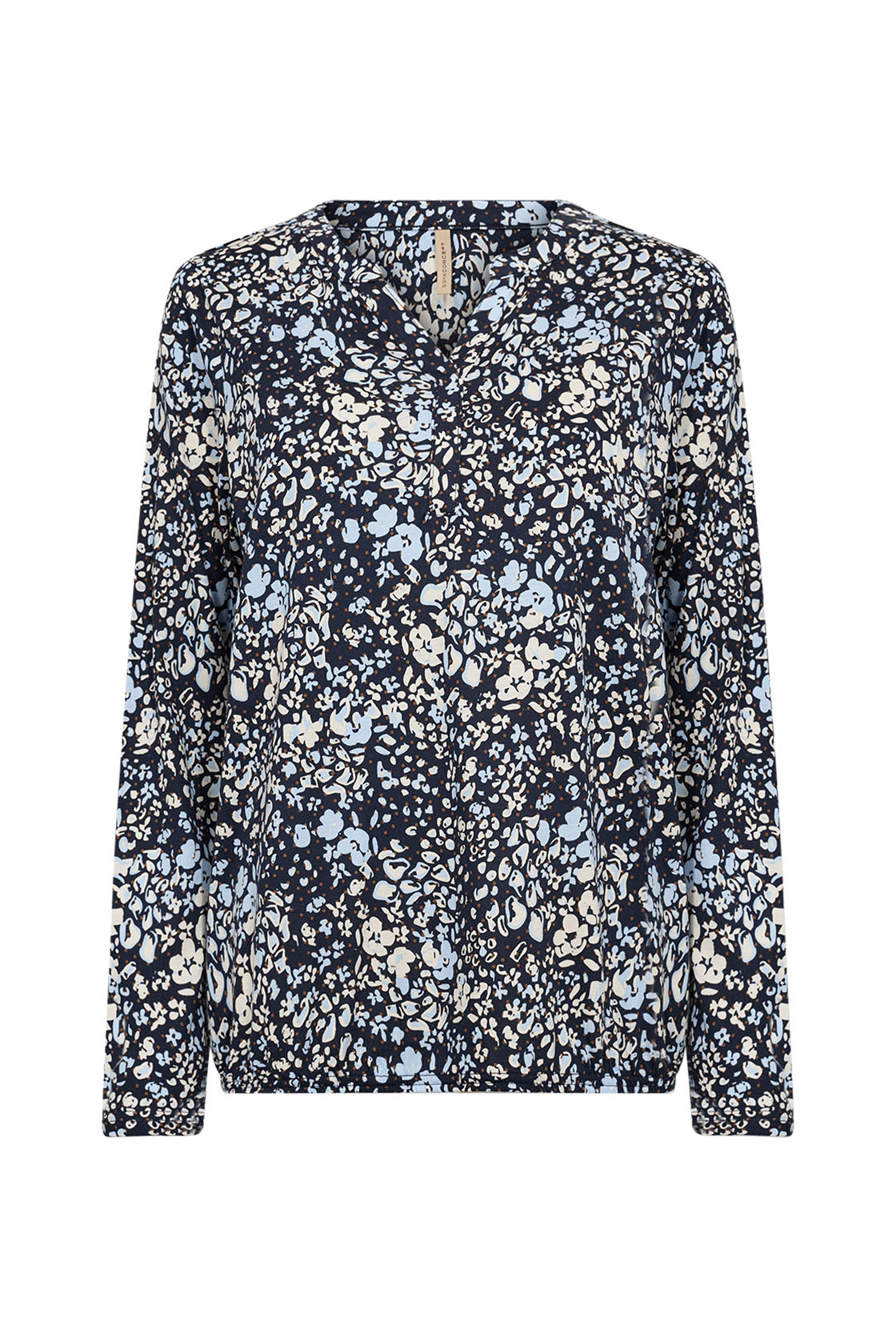 Soya Concept Felicity Printed Jersey Top - Navy Combi