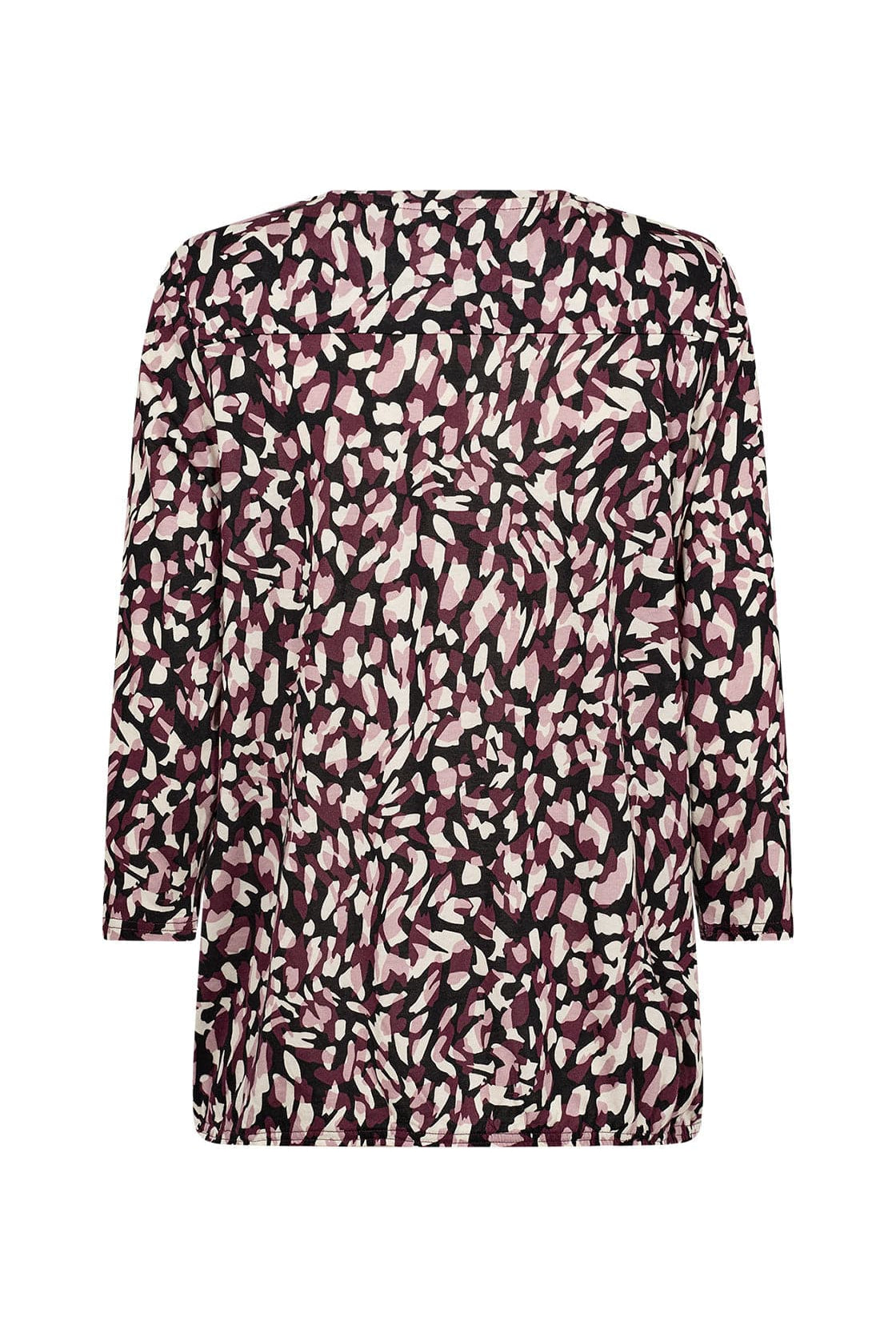 Soya Concept Felicity Printed Jersey Top - Wine Combi