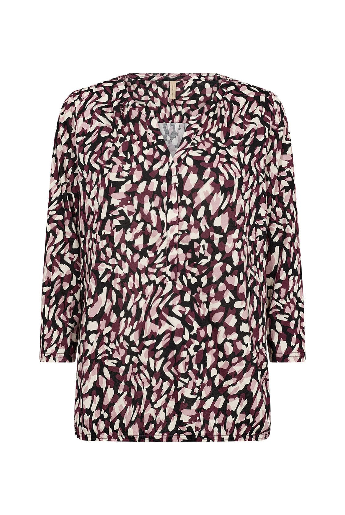 Soya Concept Felicity Printed Jersey Top - Wine Combi