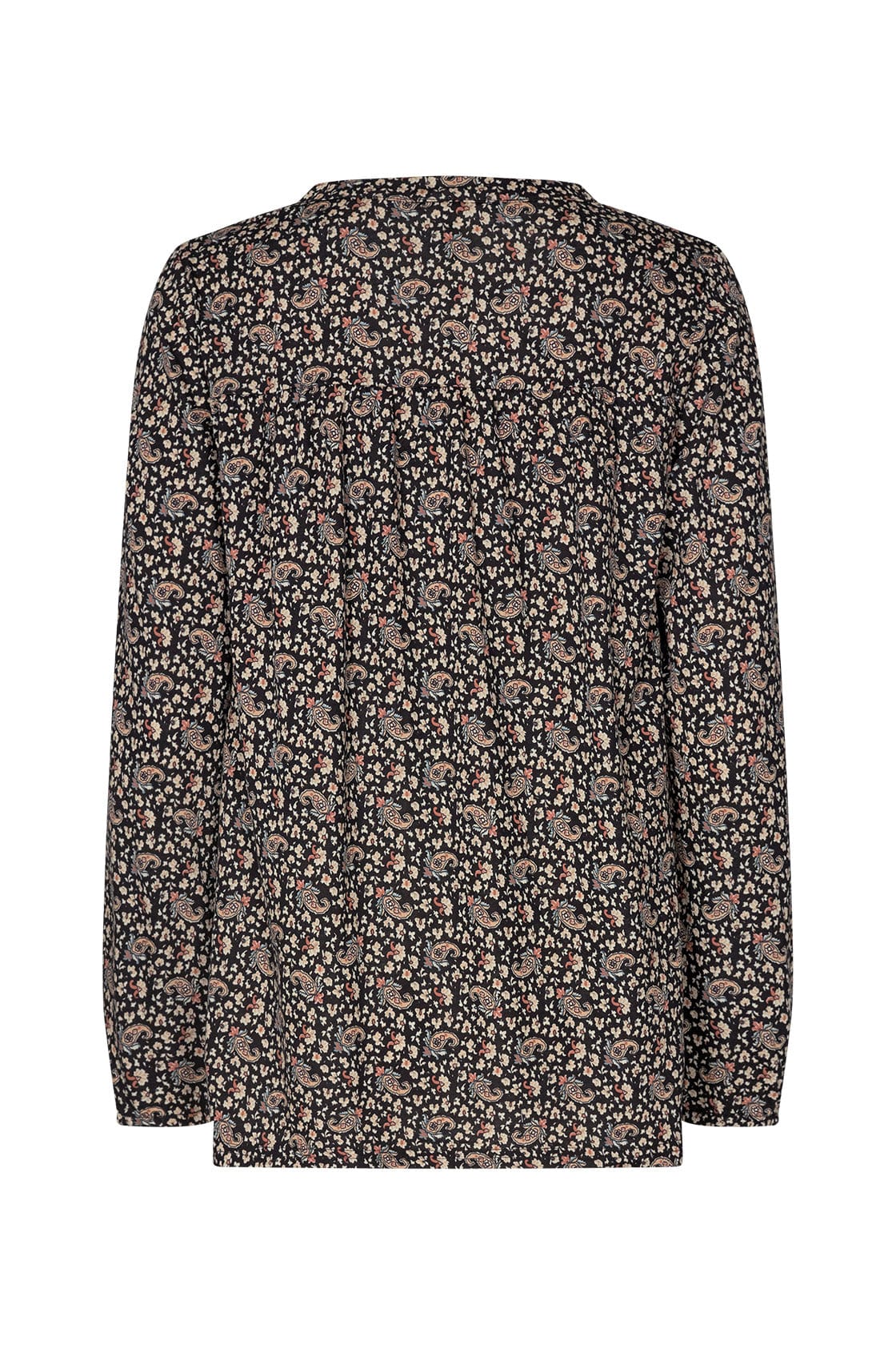 Soya Concept Felicity Printed Notch Neck Blouse - Black Combi