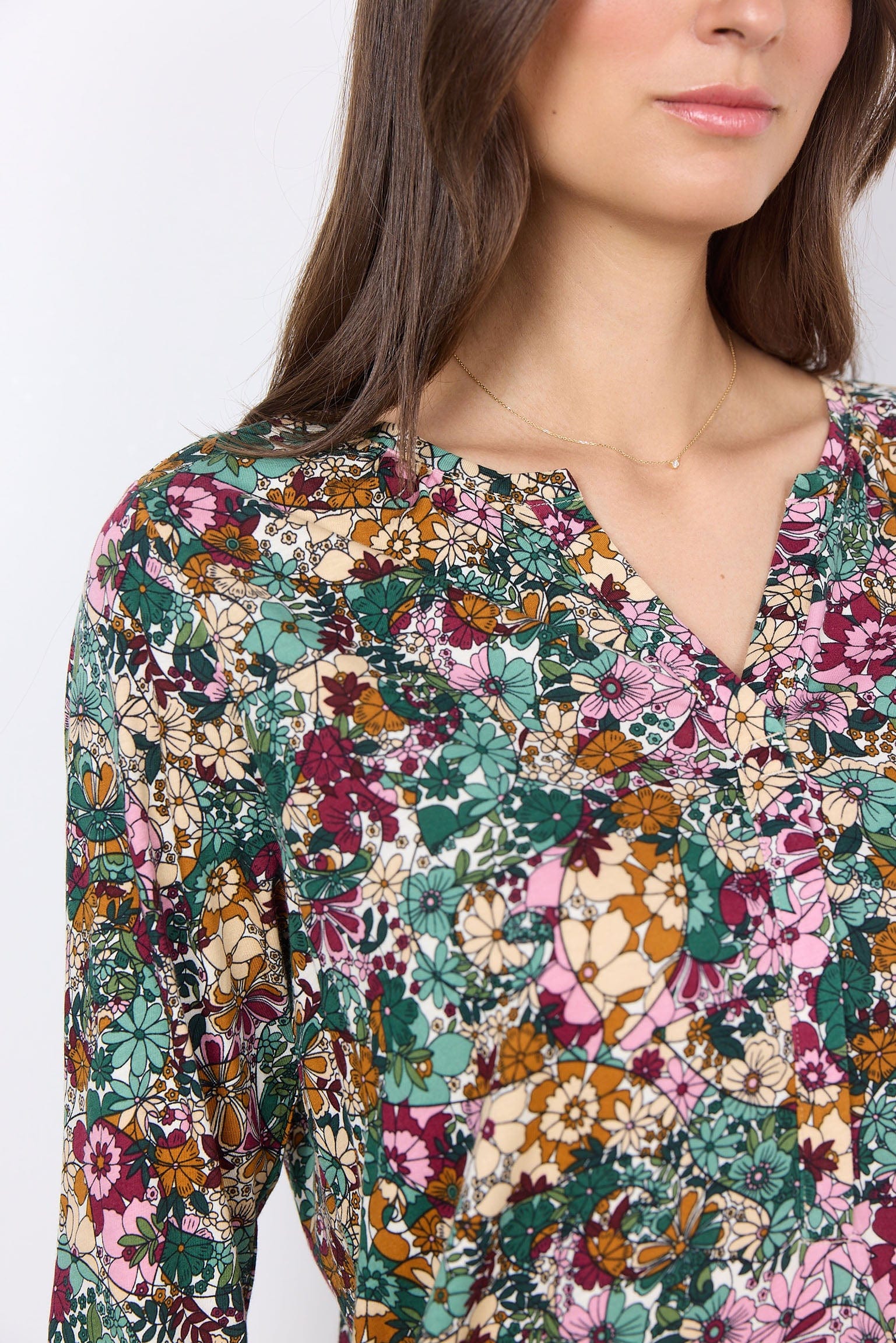 Soya Concept Felicity Top - Shady Green Combi