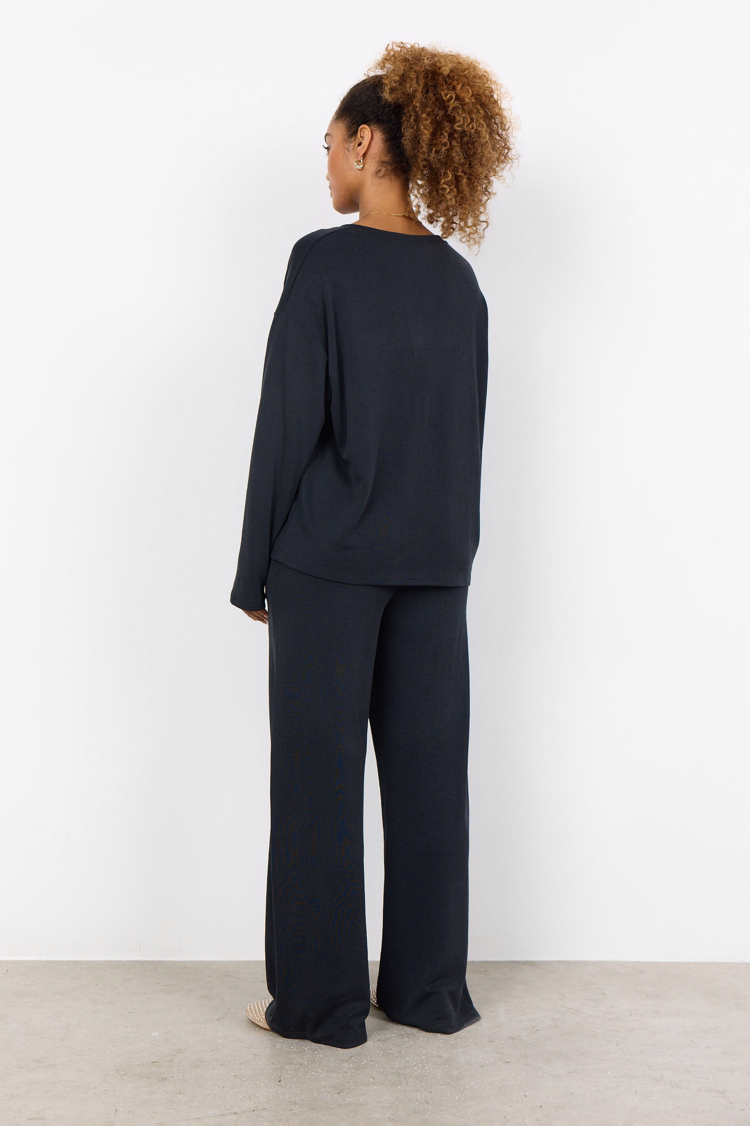 Soya Concept Felucca Modal Jersey Top - Black