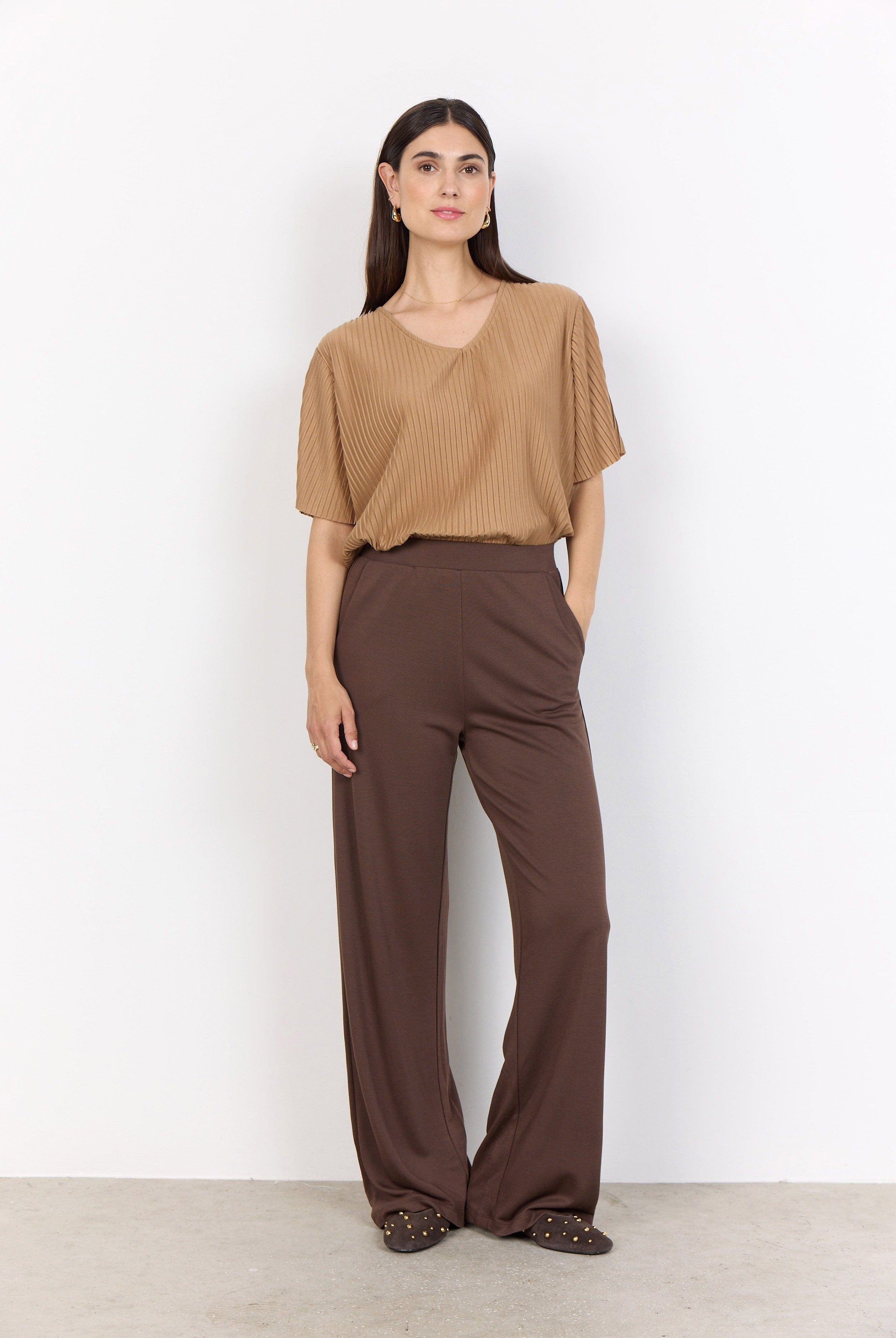 Soya Concept Felucca Modal Jersey Top - Hot Fudge