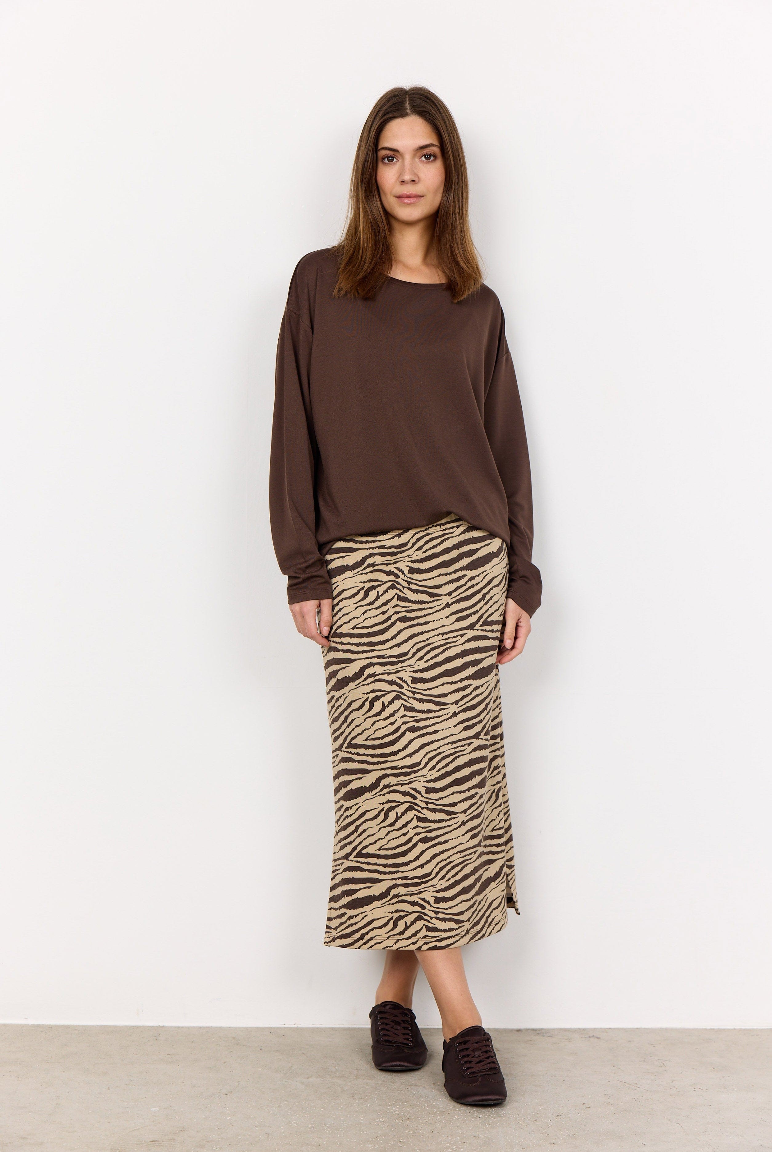 Soya Concept Felucca Modal Jersey Top - Hot Fudge