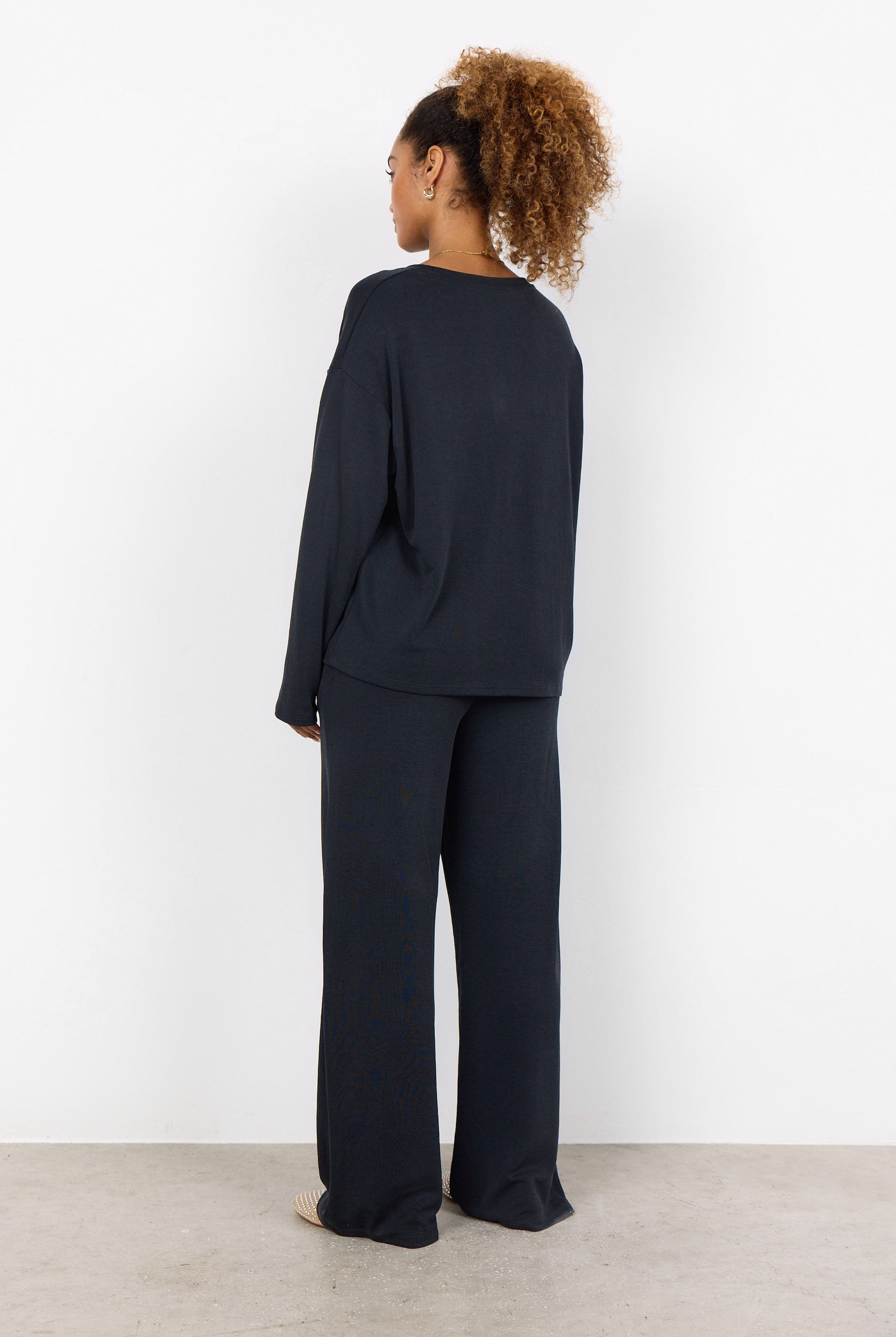 Soya Concept Felucca Modal Jersey Trousers - Black