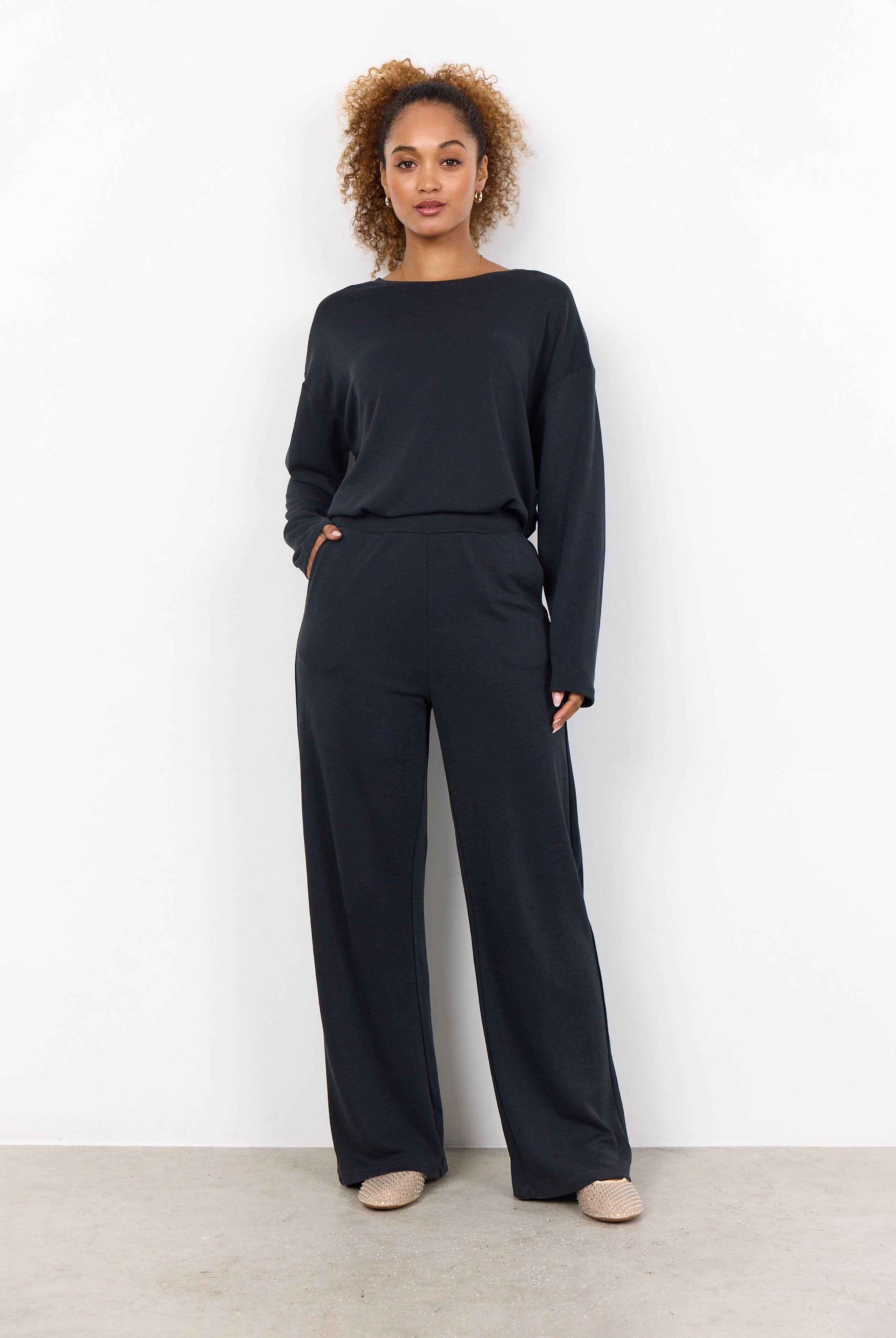 Soya Concept Felucca Modal Jersey Trousers - Black