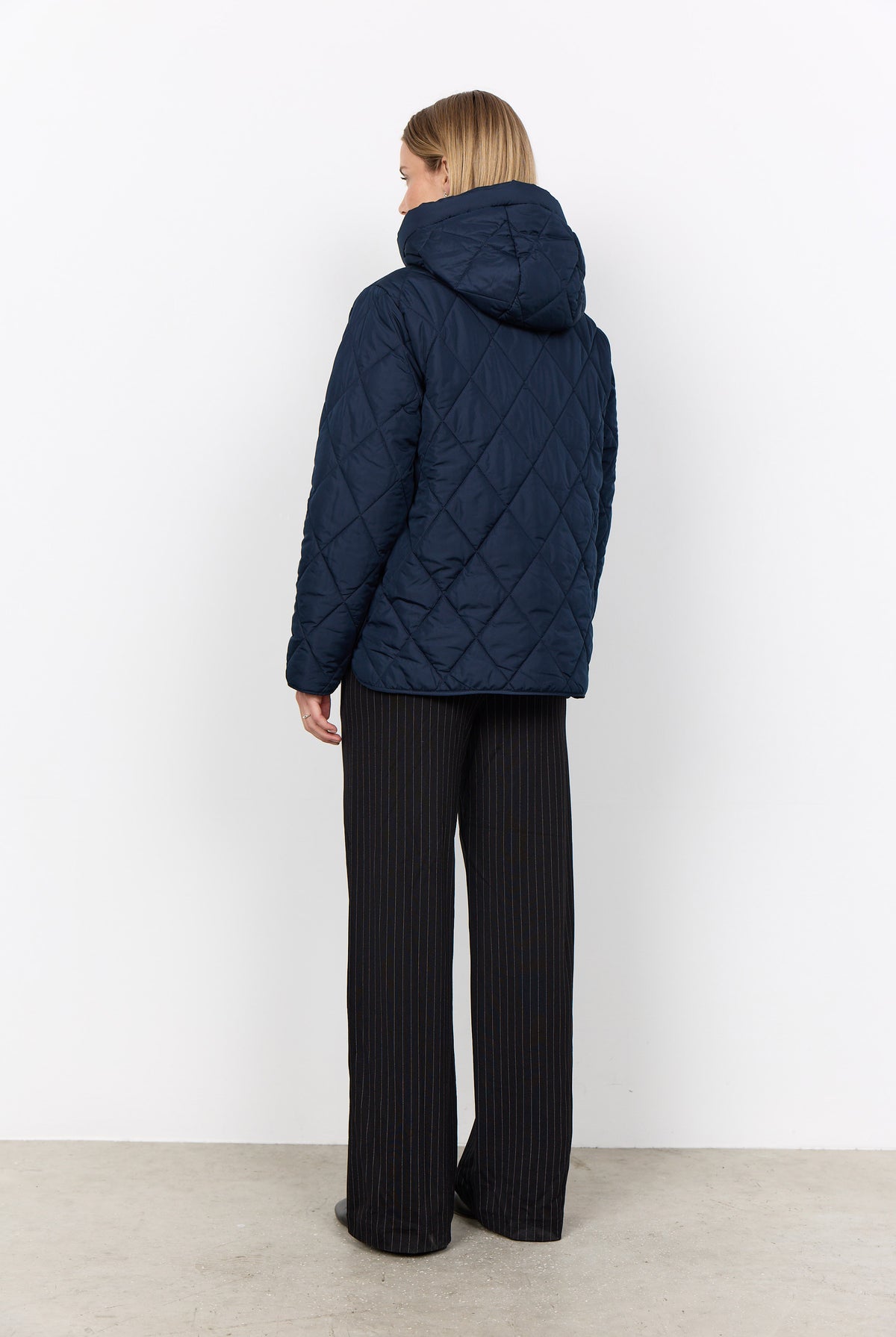 Soya Concept Fenya Quilted Coat - Navy
