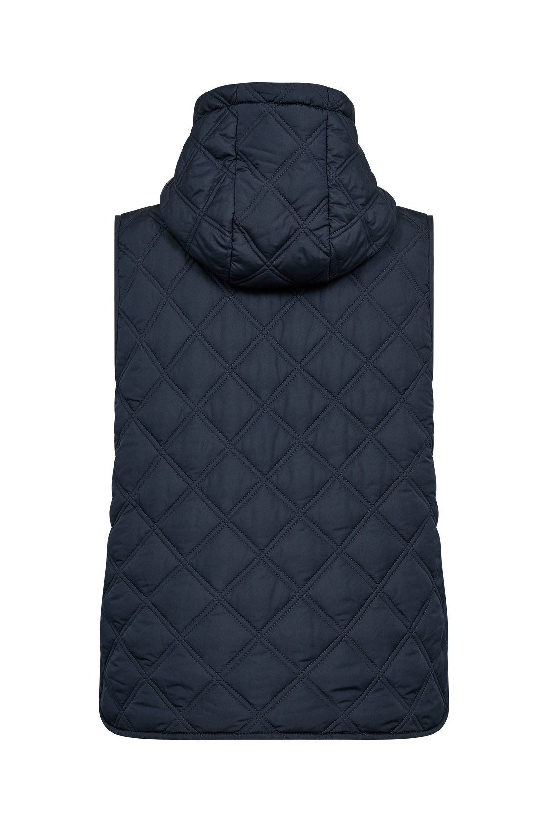 Soya Concept Fenya Quilted Hooded Gilet - Navy