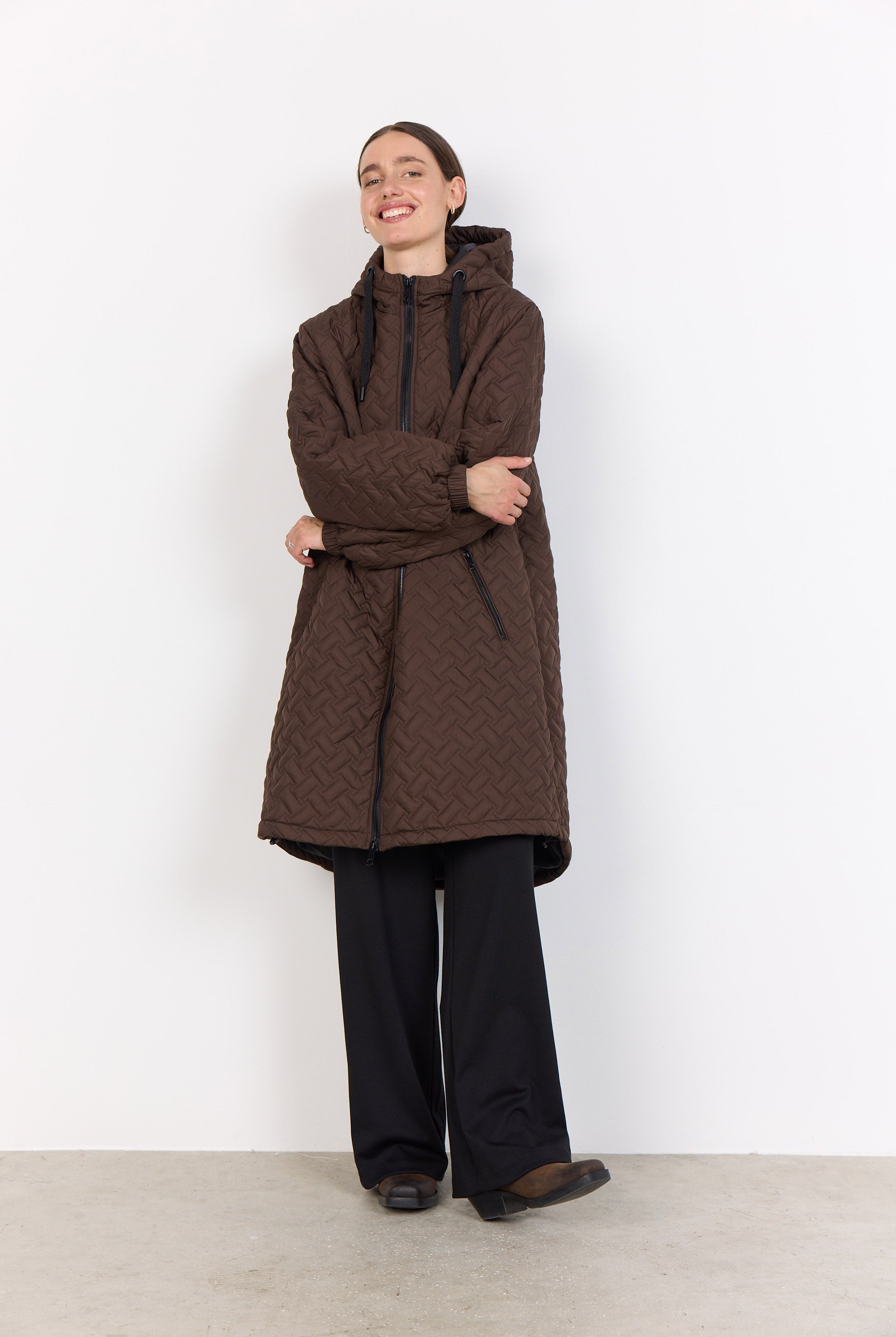 Soya Concept Fenya Quilted Jacket - Hot Fudge