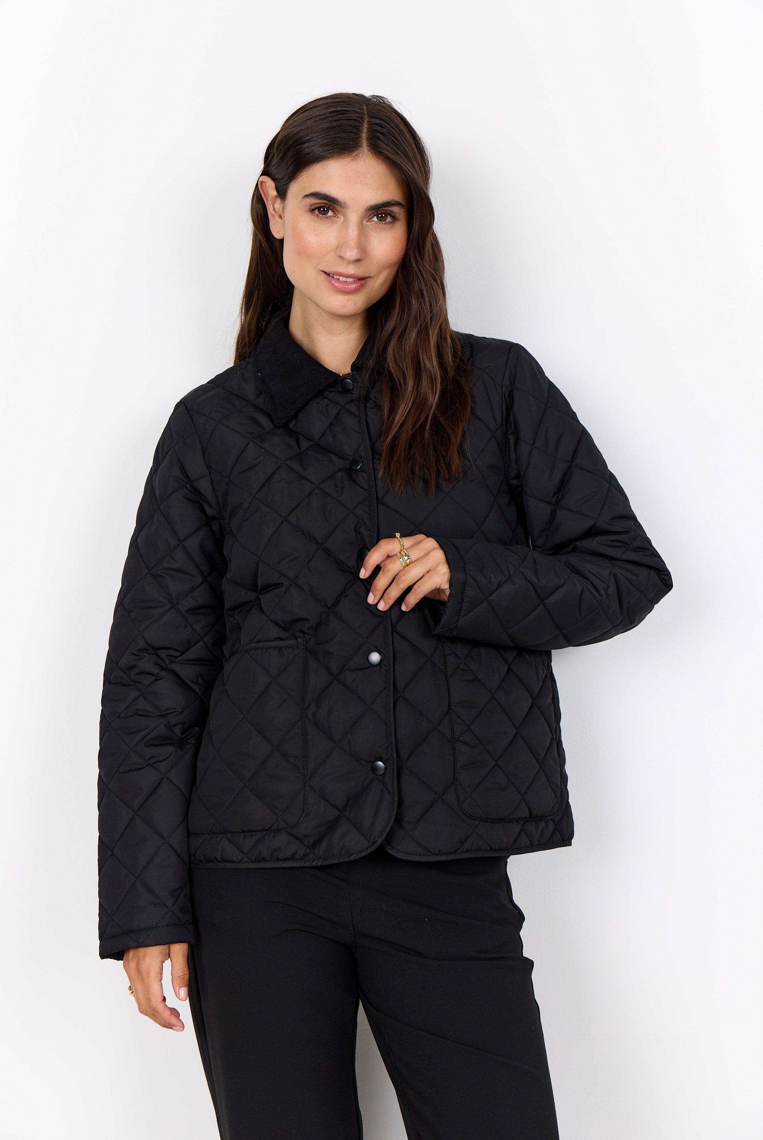 Soya Concept Fenya Short Quilted Jacket - Black