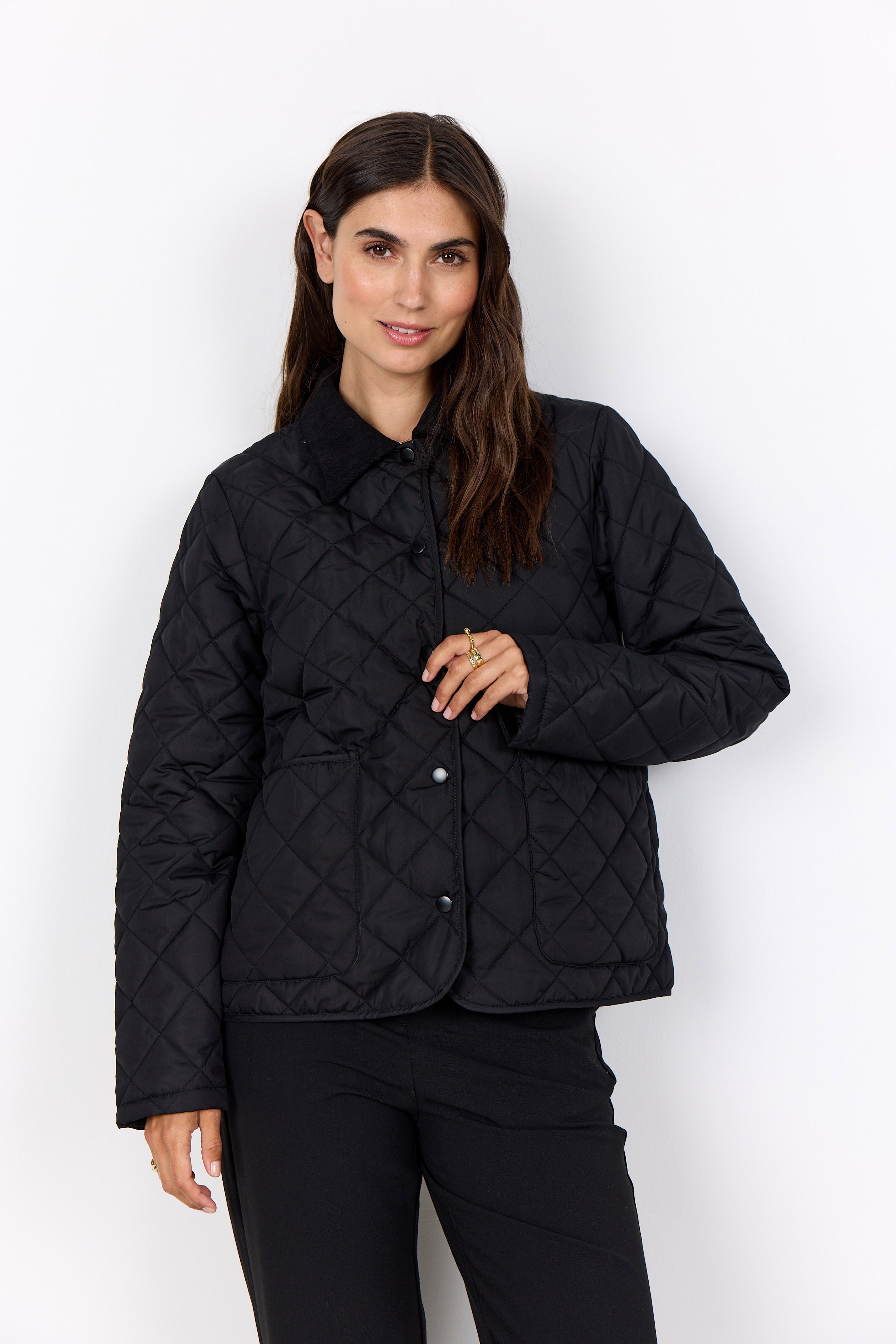 Soya Concept Fenya Short Quilted Jacket - Black