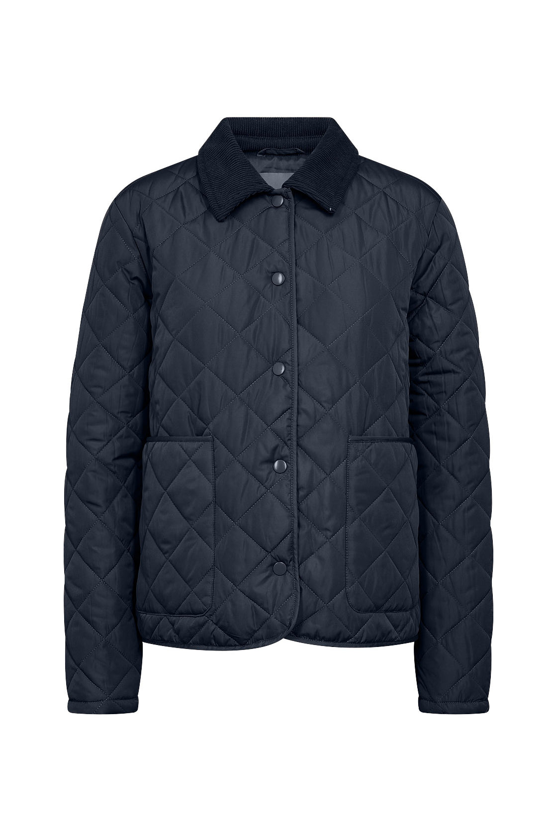 Soya Concept Fenya Short Quilted Jacket - Navy