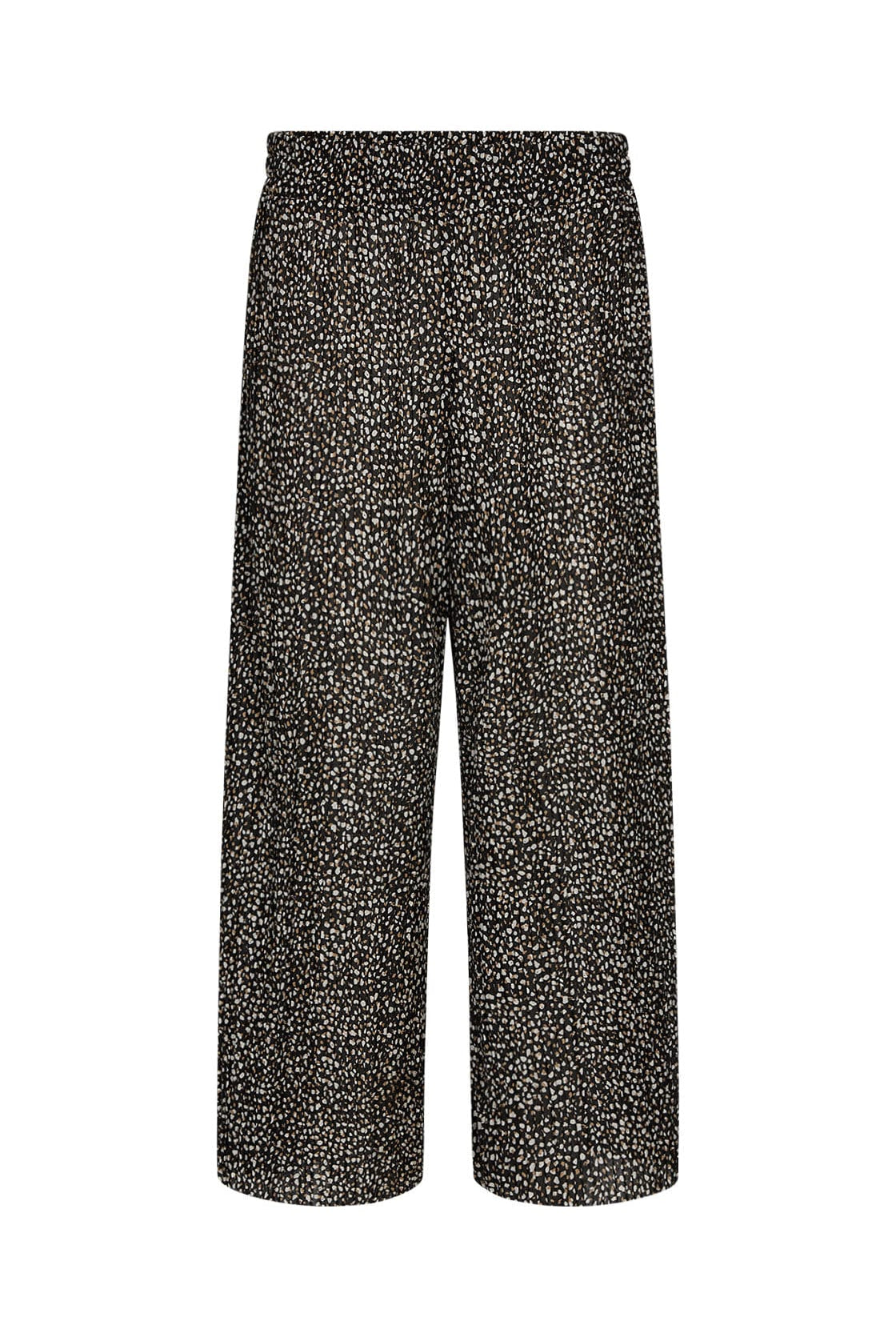 Soya Concept Fleur Printed Cropped Trousers - Black Combi