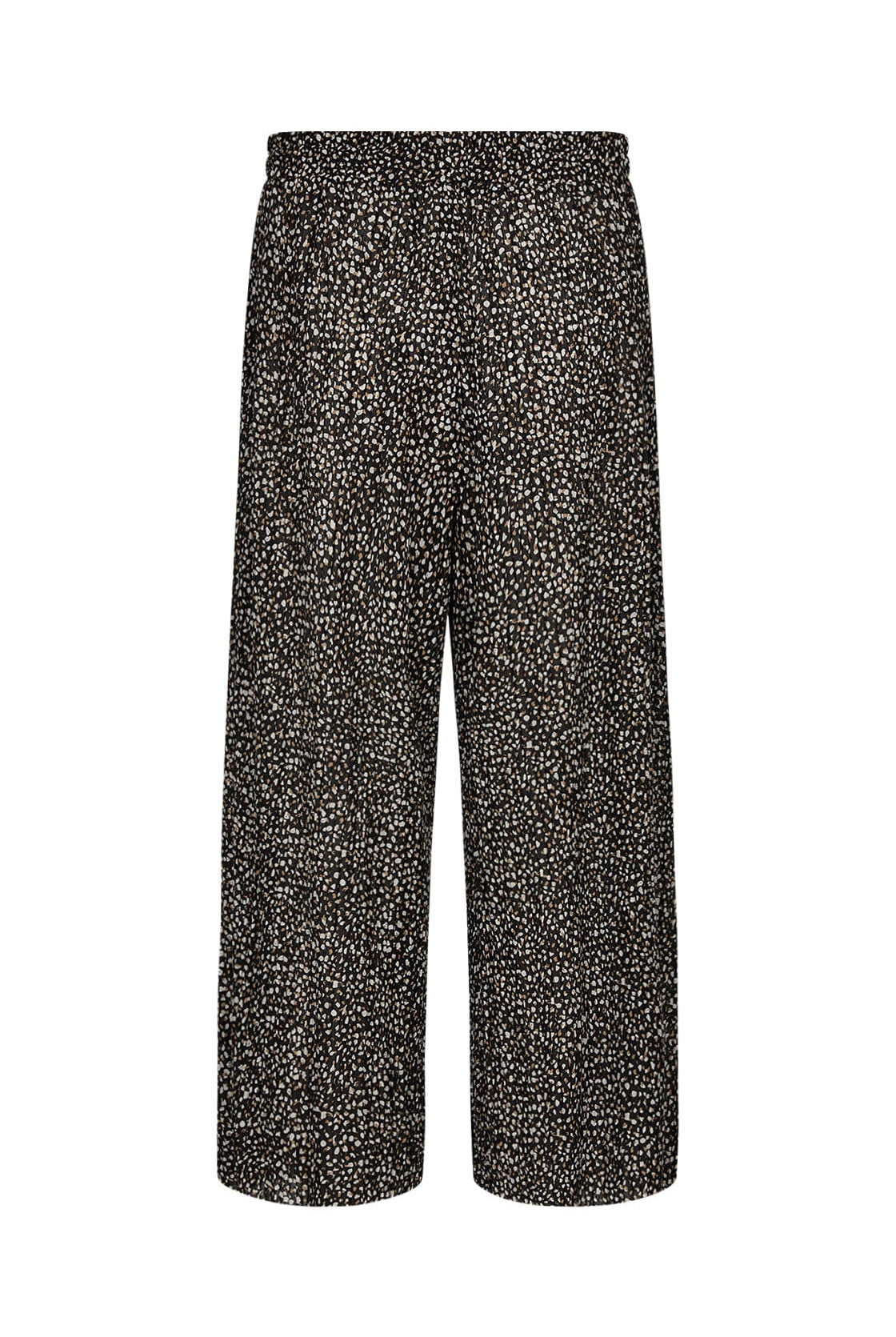 Soya Concept Fleur Printed Cropped Trousers - Black Combi