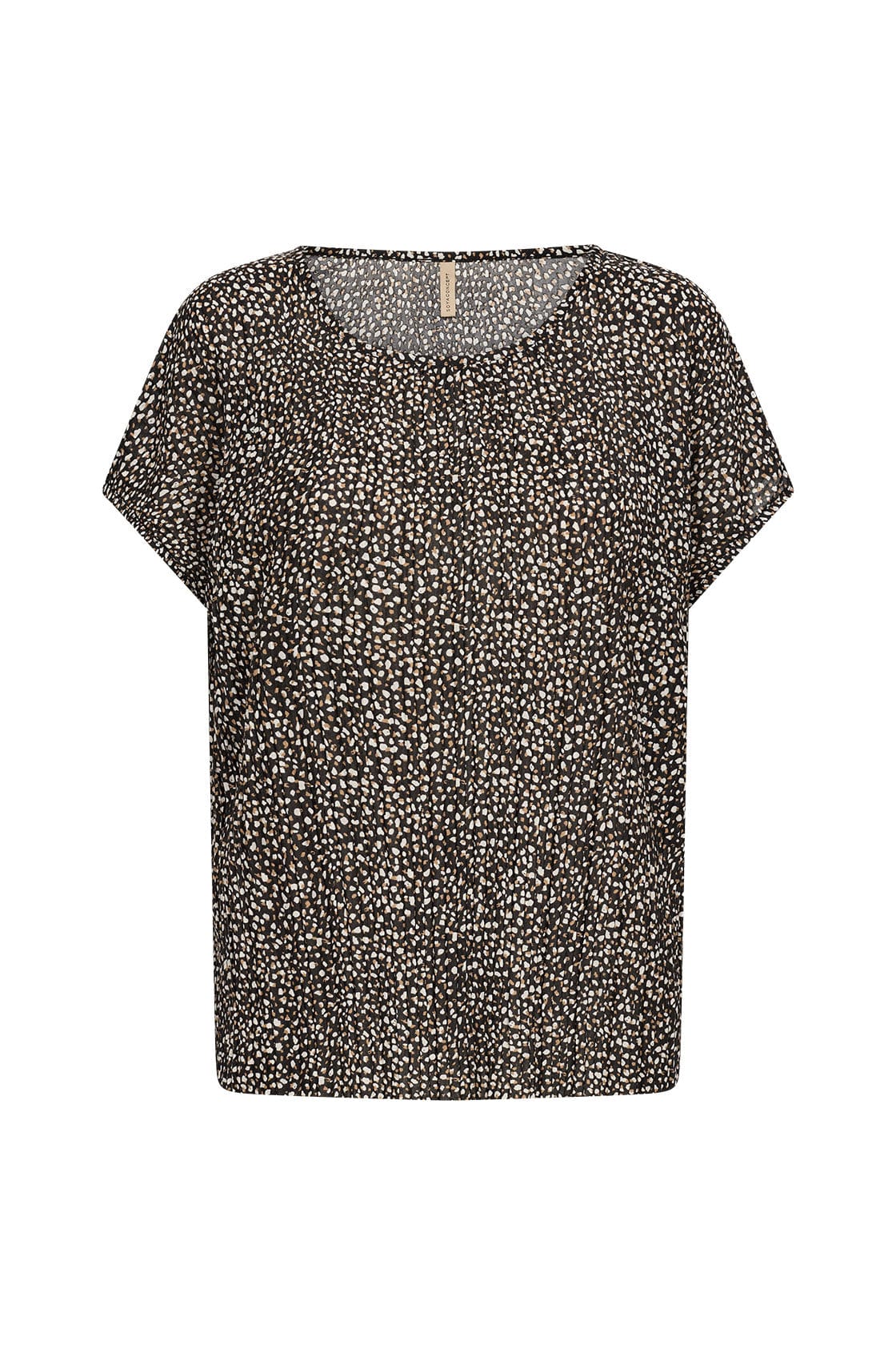 Soya Concept Fleur Printed T-Shirt - Black Combi