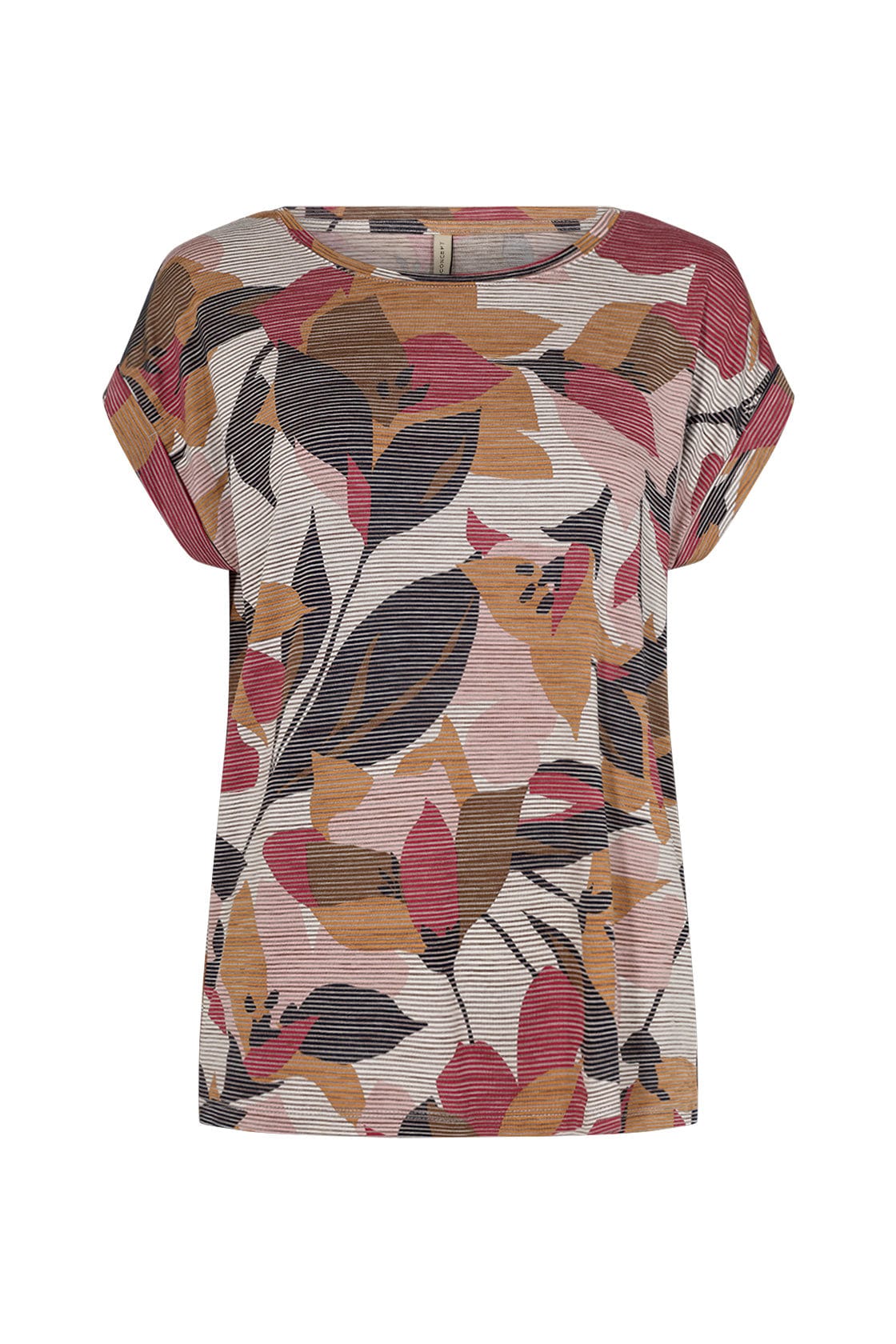 Soya Concept Galina Printed T-Shirt - Berry Combi
