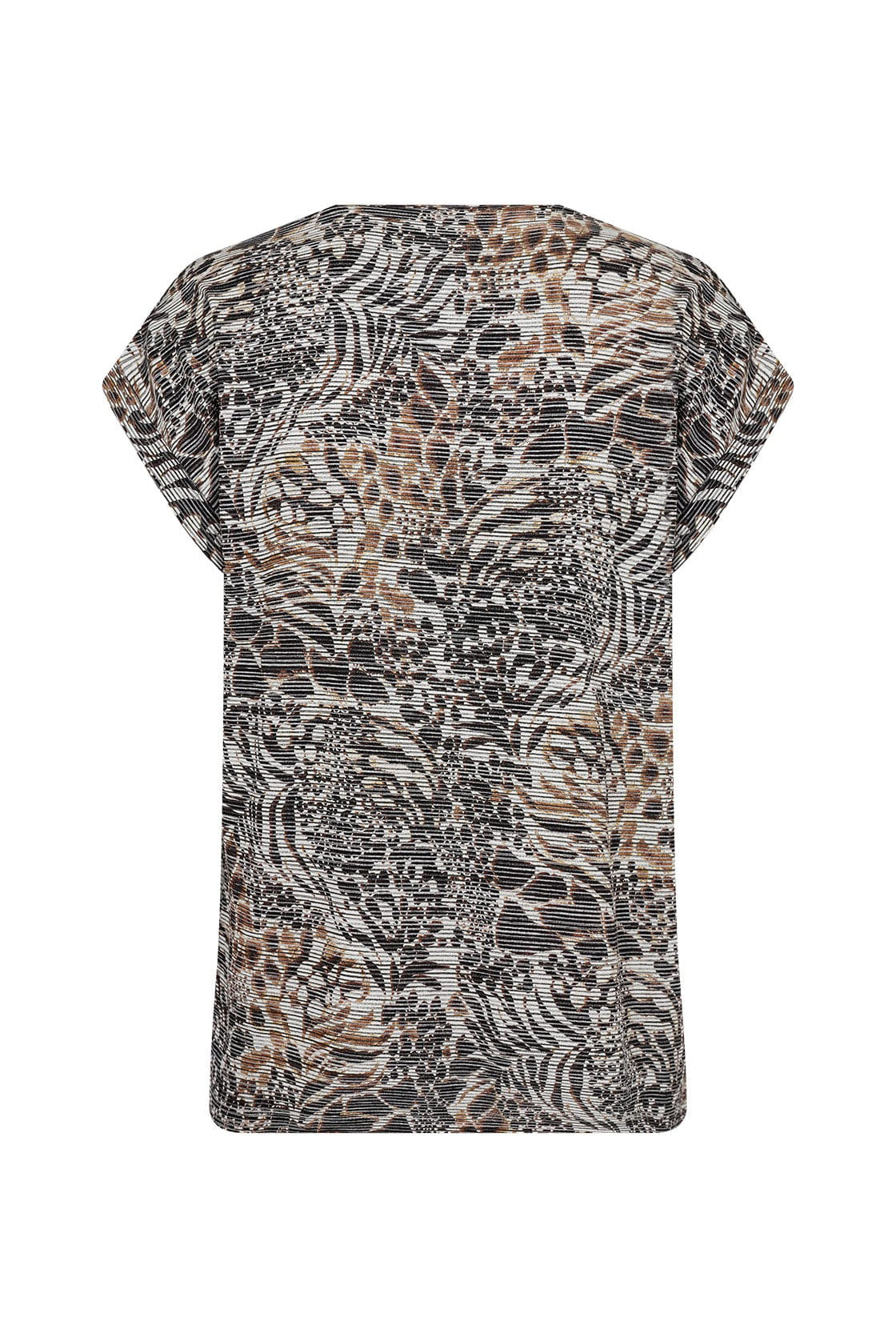 Soya Concept Galina Printed T-Shirt - Hot Fudge Combi