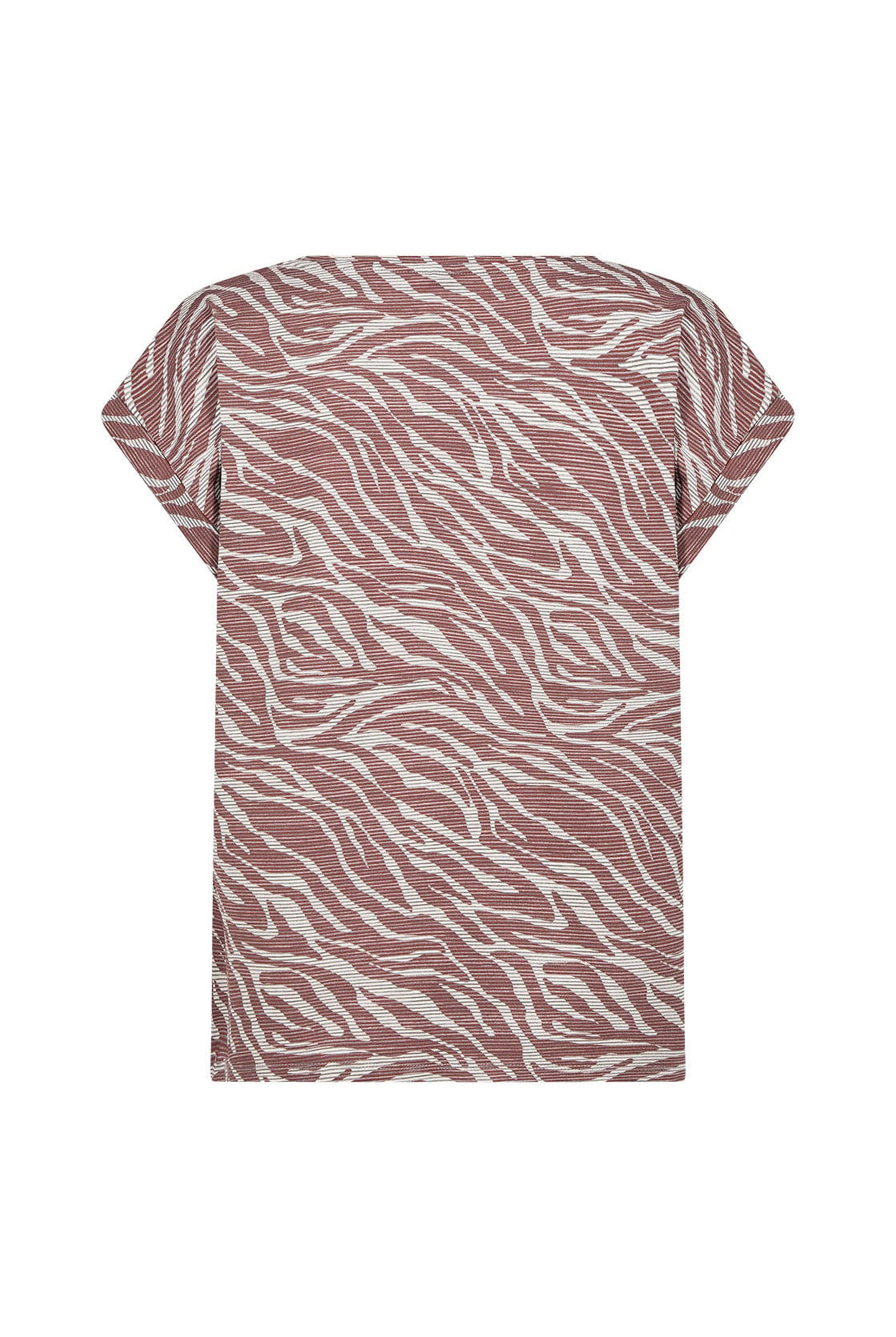 Soya Concept Galina Printed T-Shirt - Mineral Red Combi
